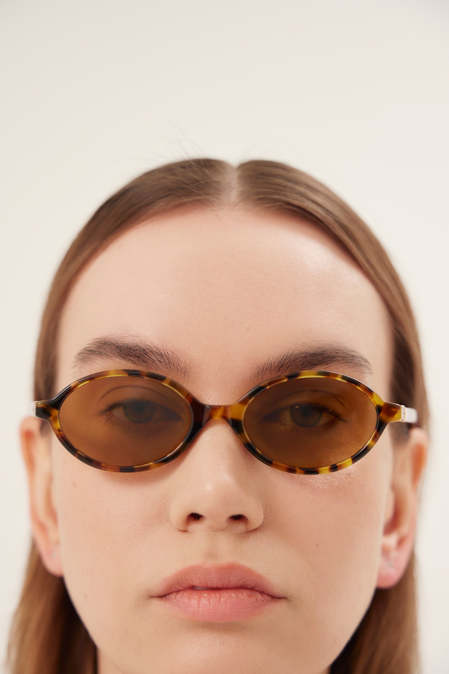 Miu Miu oval acetate havana sunglasses