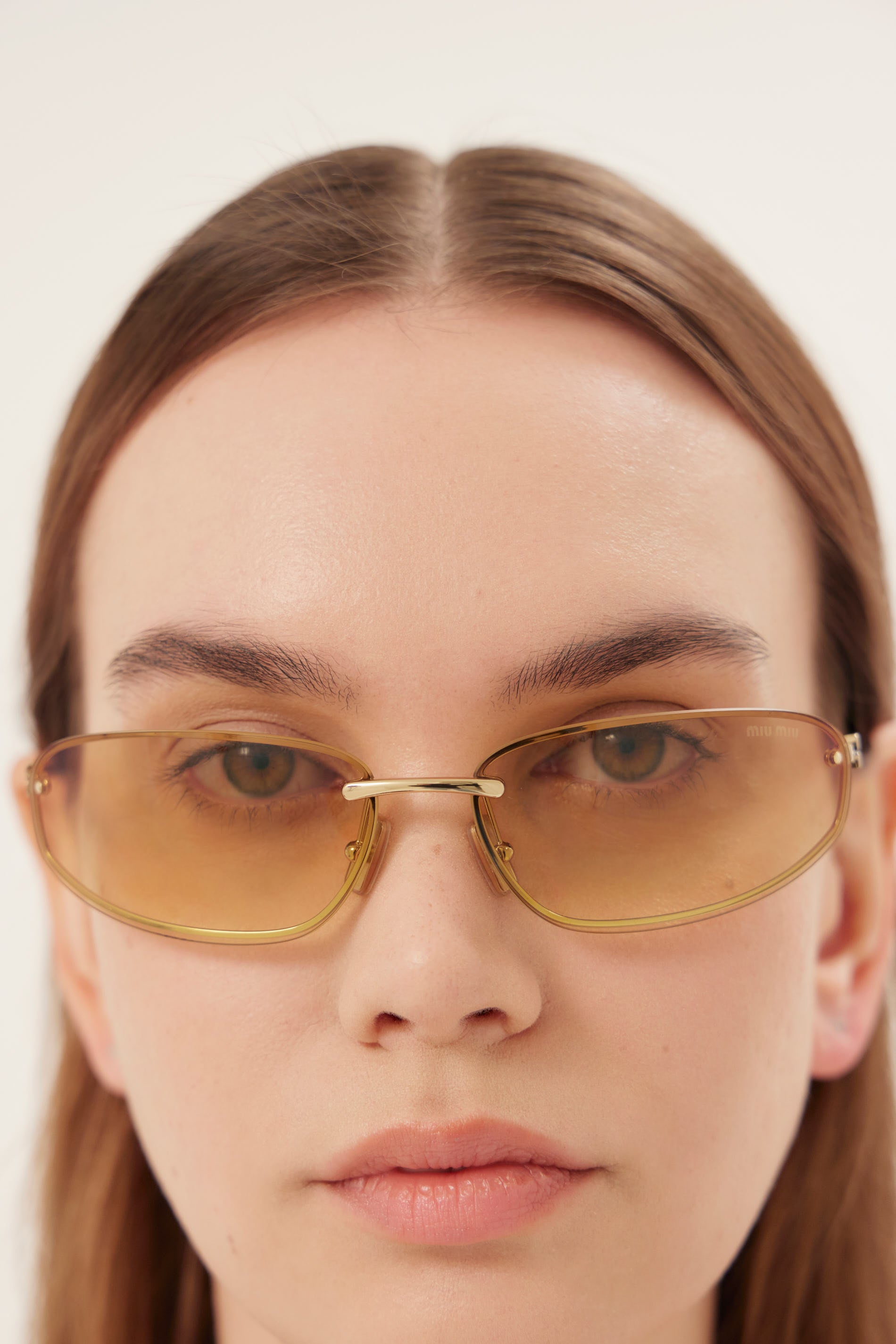 Miu Miu gold racing sunglasses 0MU A50S 5AK7R1