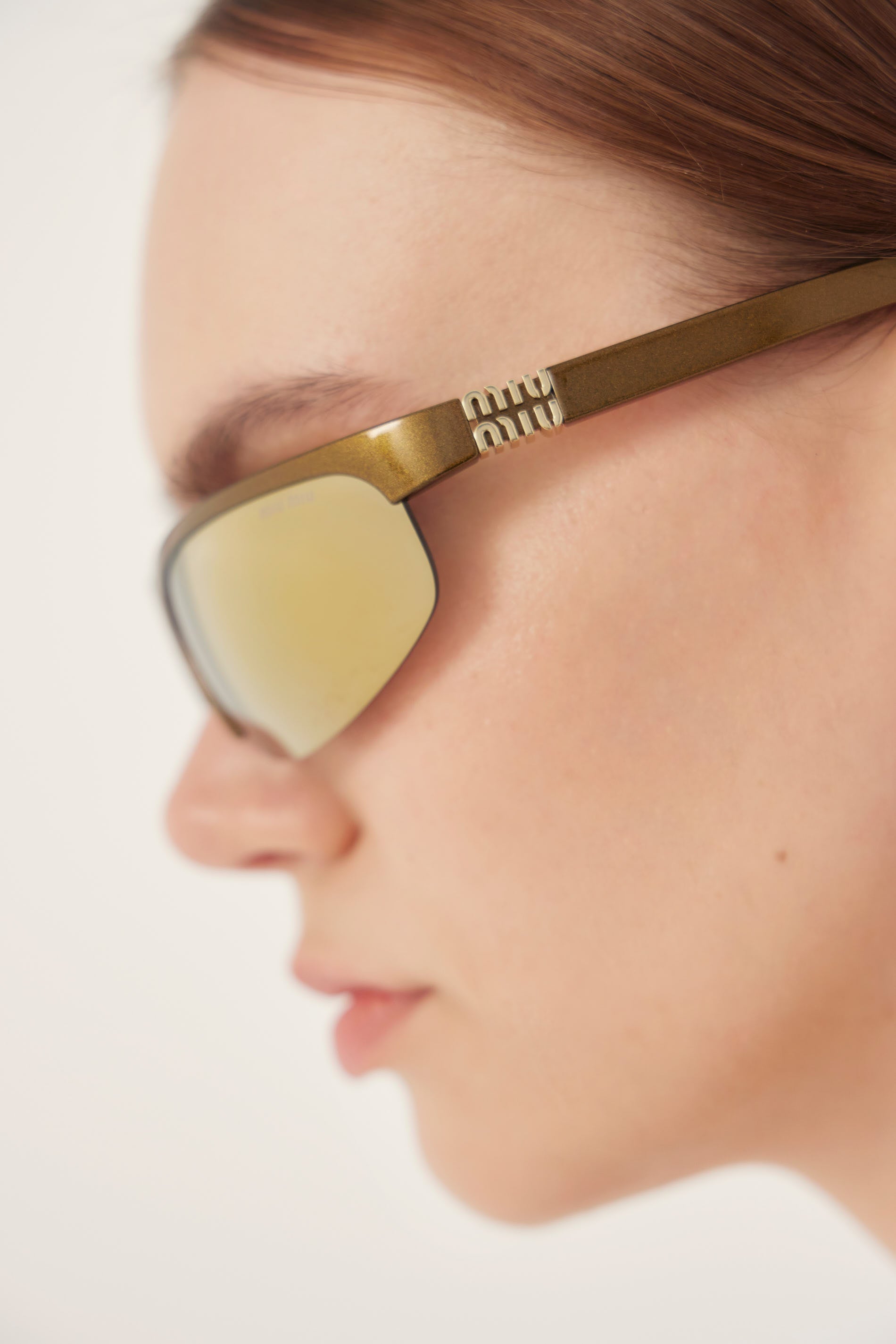 Miu Miu brown and gold sunglasses 0MU A02S 16Y8G1