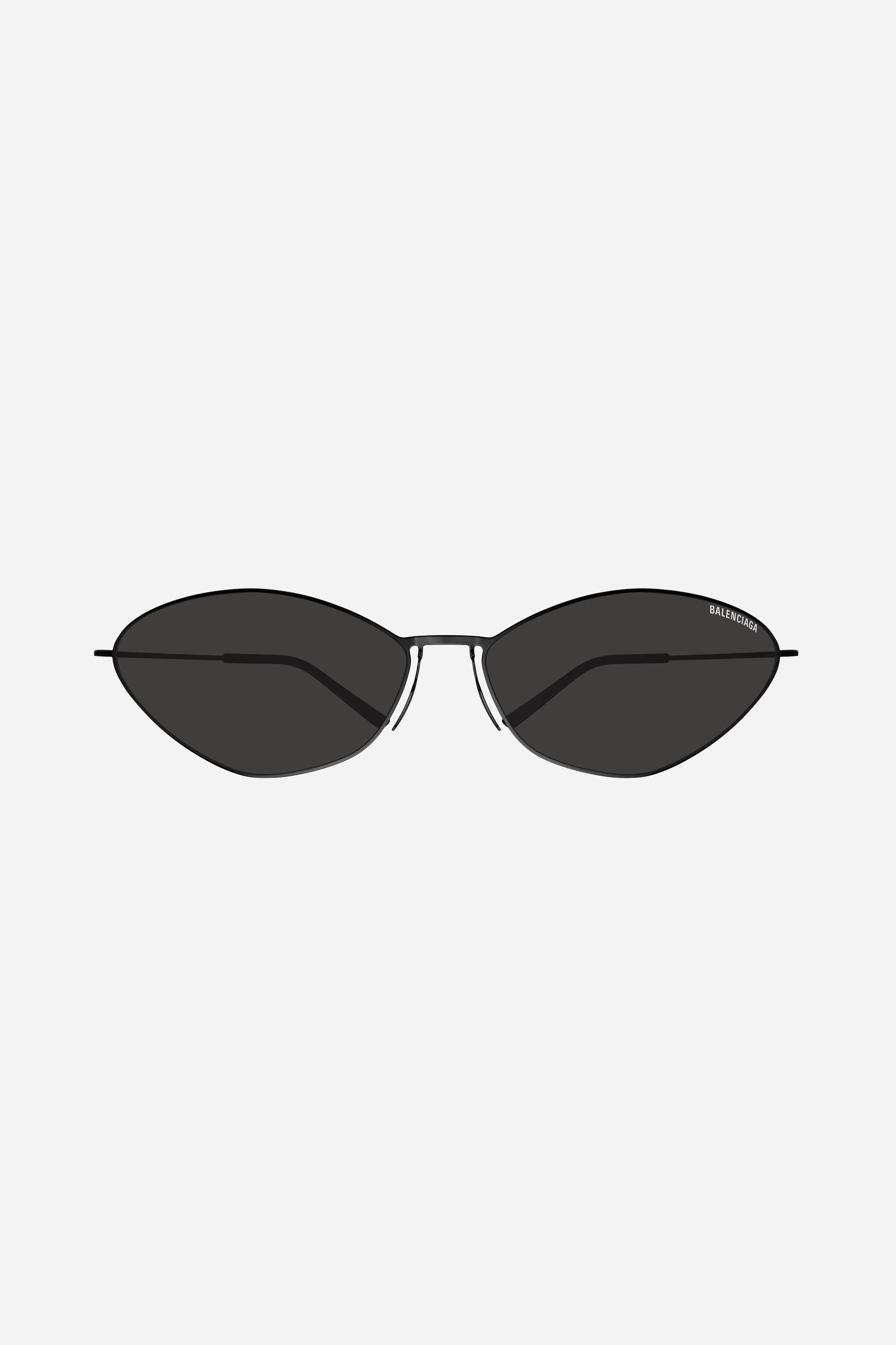 Metallic one piece black Balenciaga sunglasses
