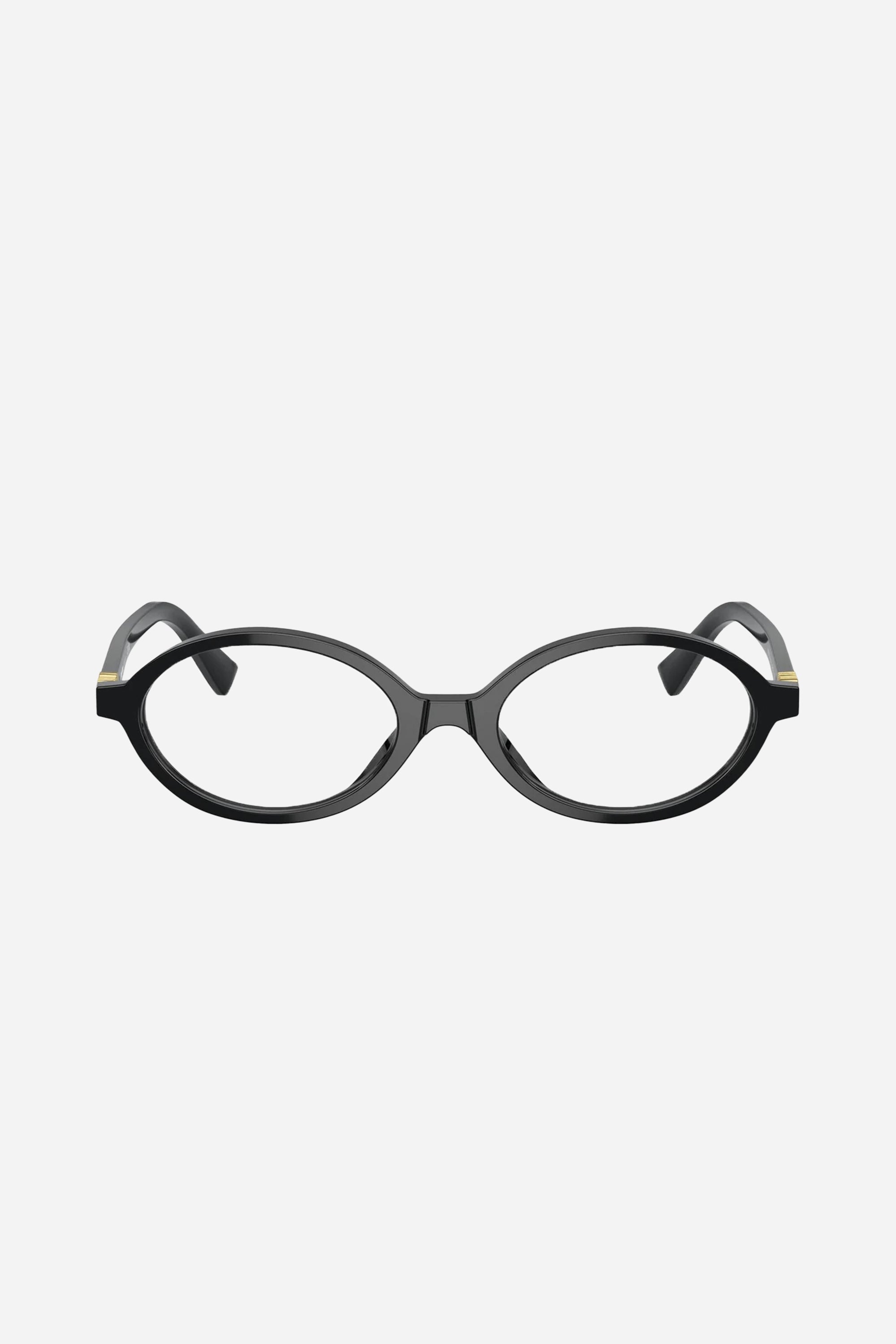 Miu Miu oval acetate black frame