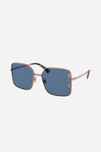 Load image into Gallery viewer, Miu Miu squared metal sunglasses with dark blue mirror
