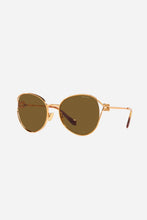 Load image into Gallery viewer, Miu Miu round metal sunglasses with dark brown mirror
