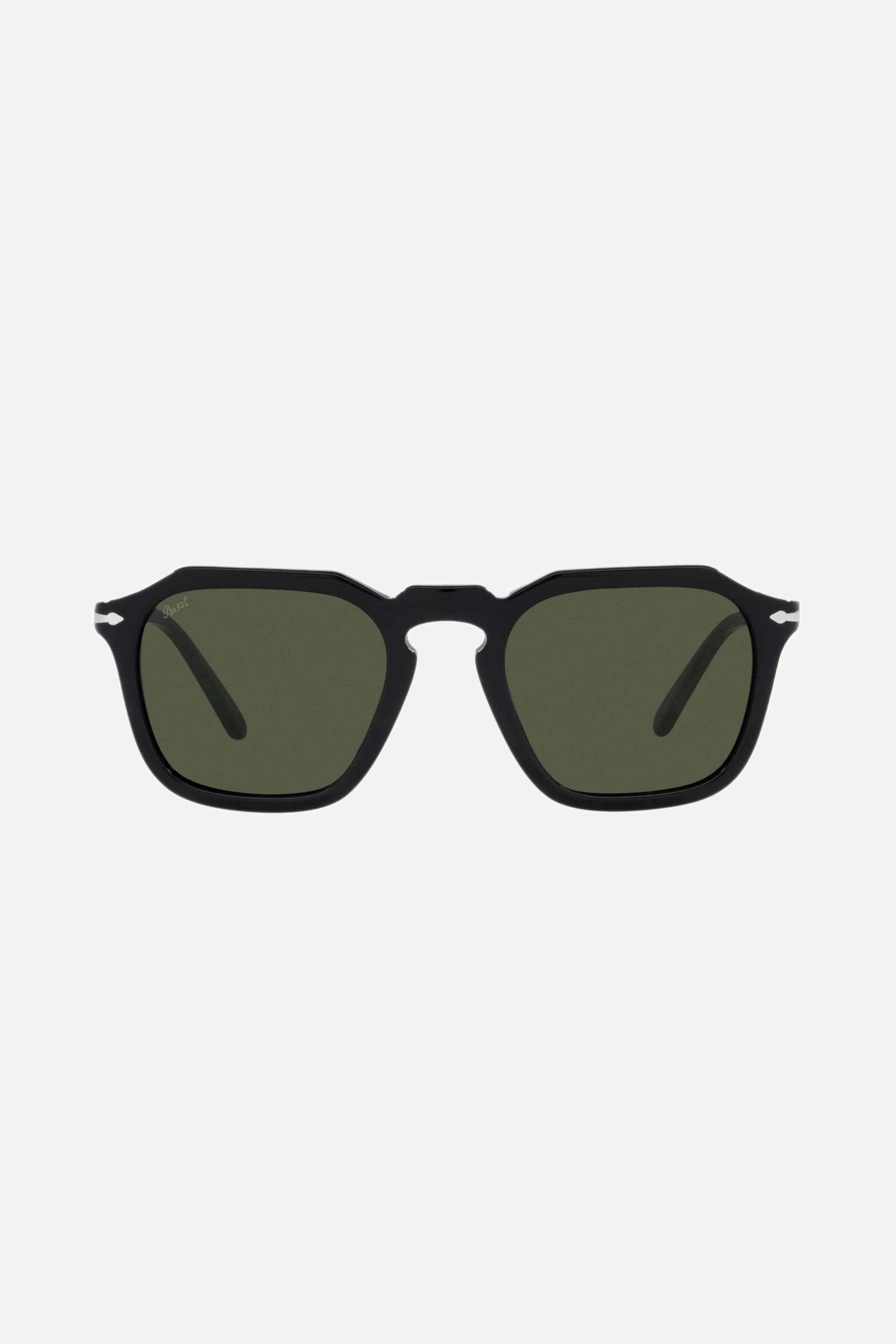 Persol round hexagonal black sunglasses - Eyewear Club
