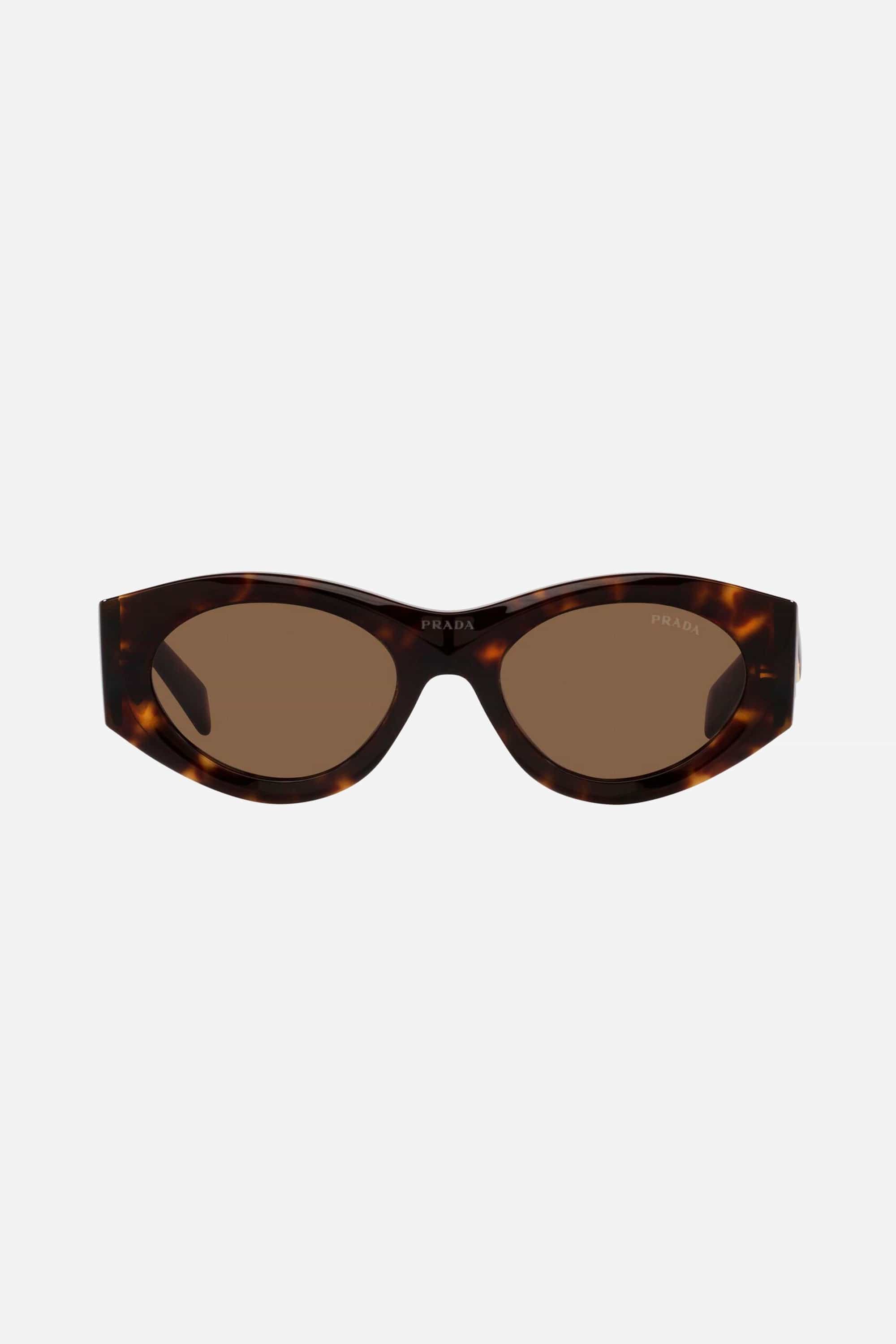 Prada PR20ZS havana bold oval sunglasses - Eyewear Club