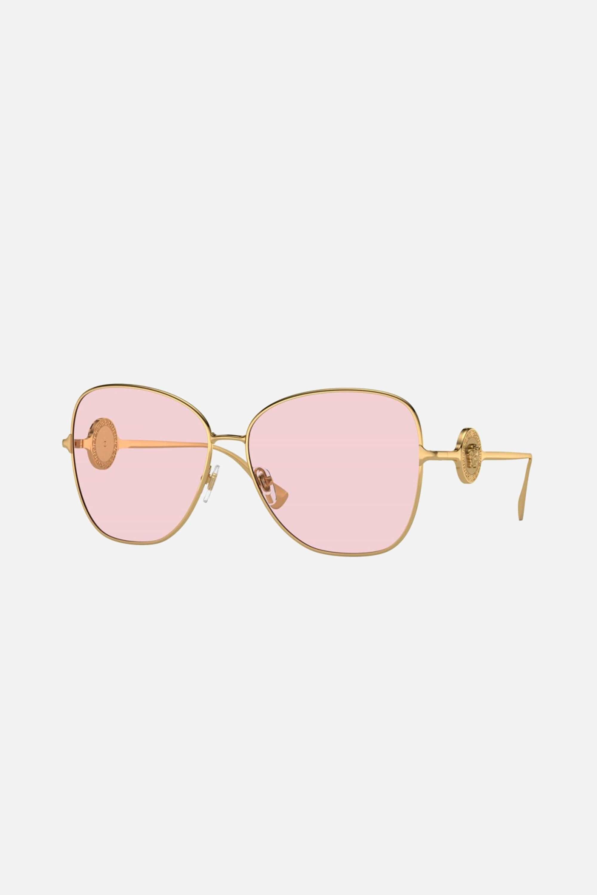 Versace gold butterfly sunglasses with orange lenses - Eyewear Club