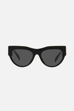 Load image into Gallery viewer, Versace cat-eye black sunglasses with gold logo

