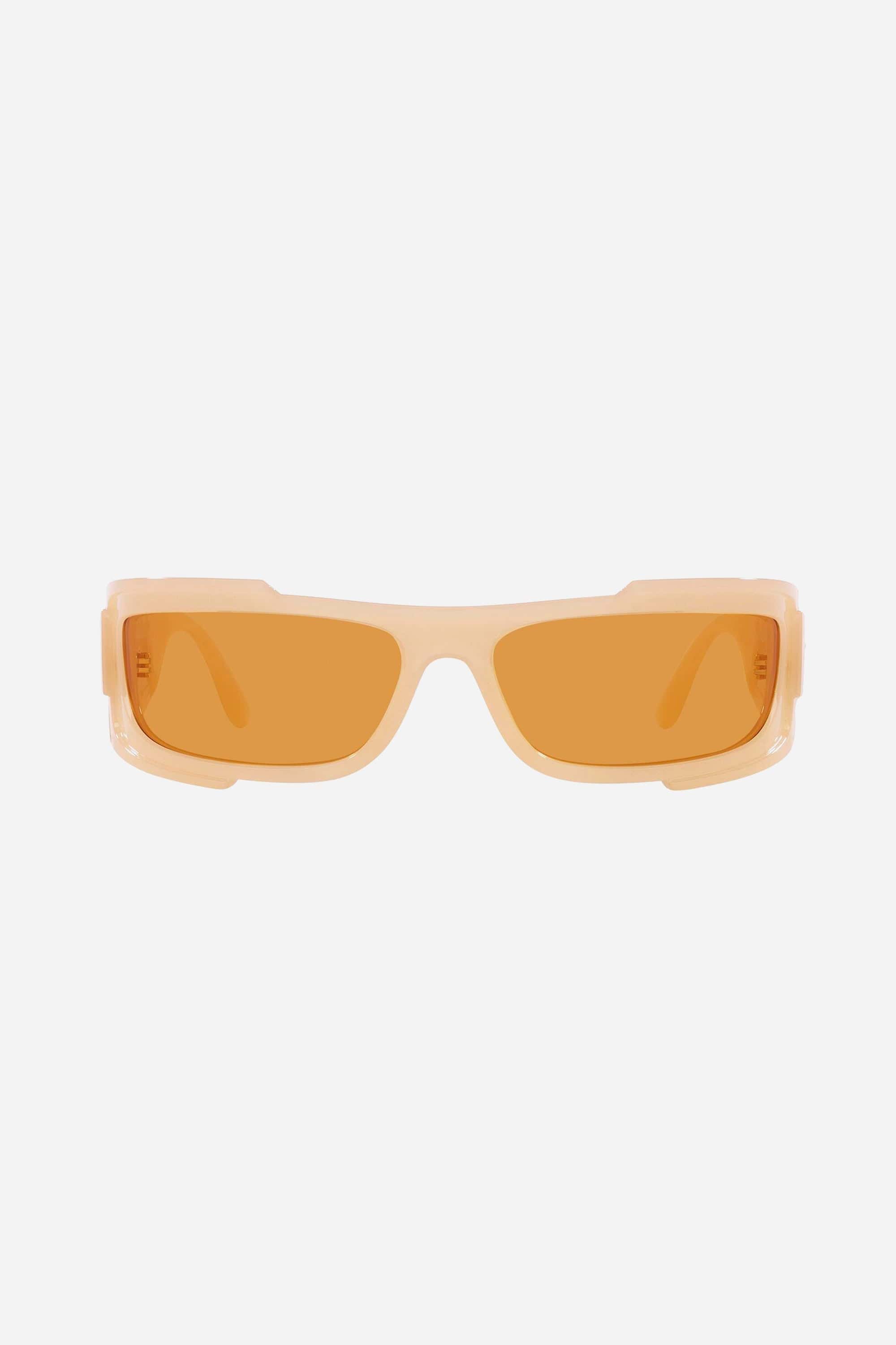 Versace rectangular beige sunglasses with the iconic jellyfish - Eyewear Club