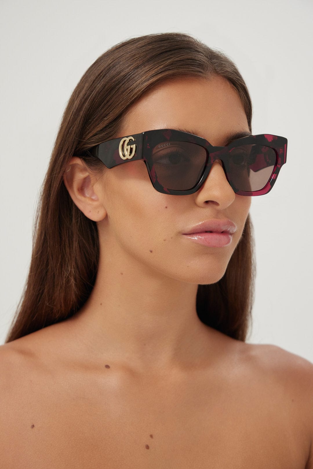 Gucci pink chuncky cat eye sunglasses - Eyewear Club