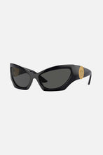 Load image into Gallery viewer, Versace wrap cat-eye shade in black with iconic jellyfish
