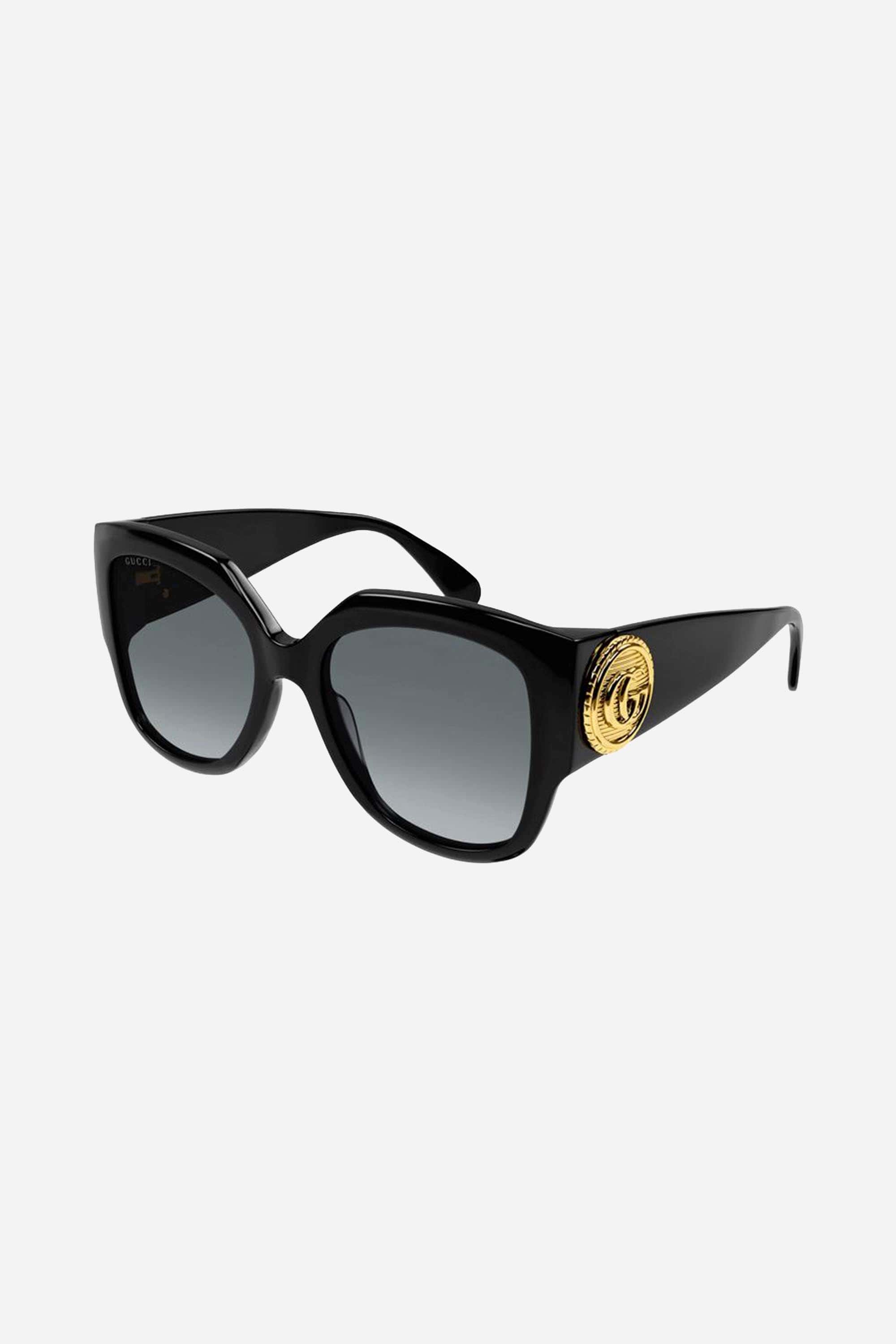 Gucci oversized butterfly black sunglasses - Eyewear Club