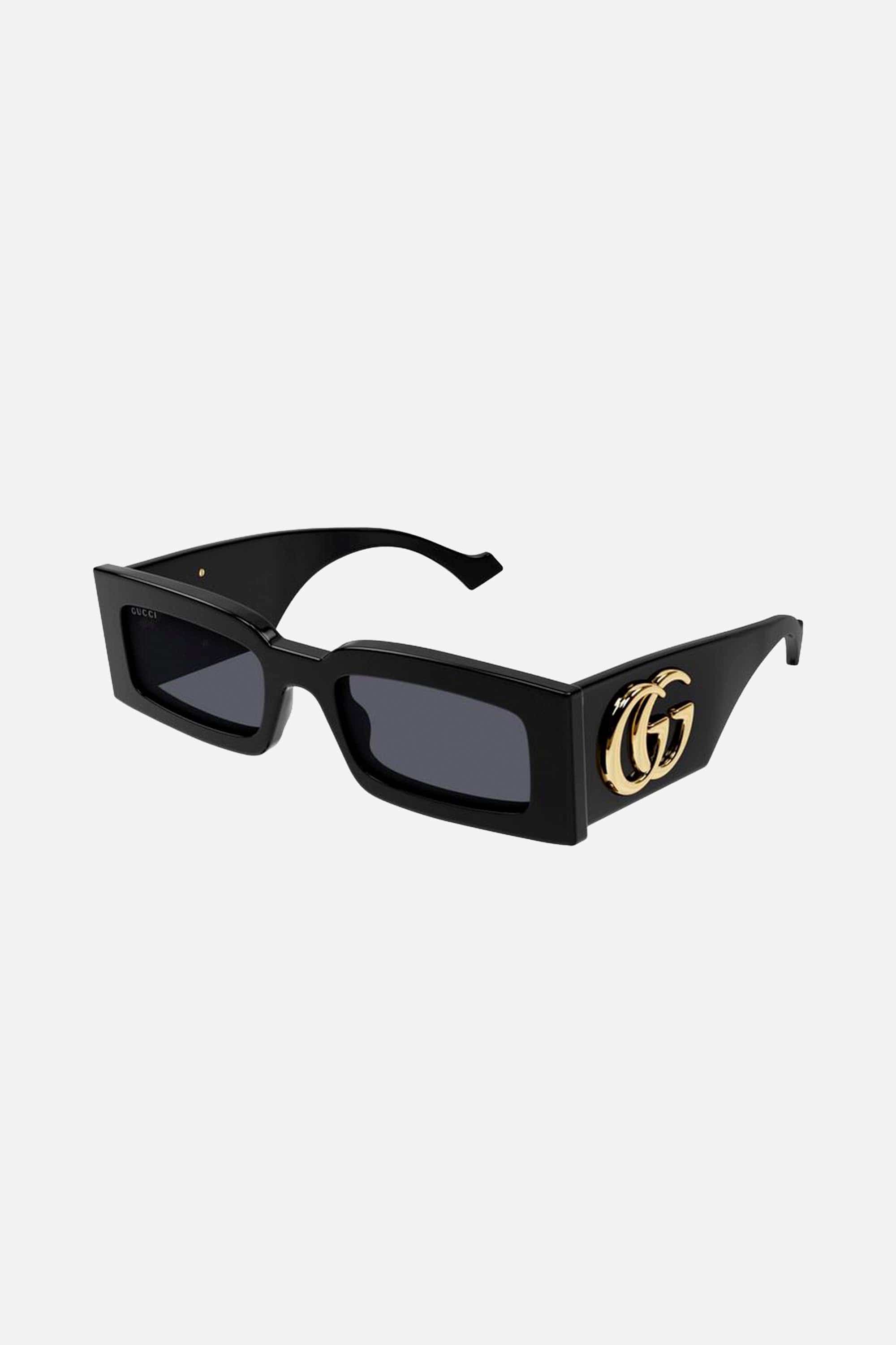 Gucci black rectangular sunglasses - Eyewear Club