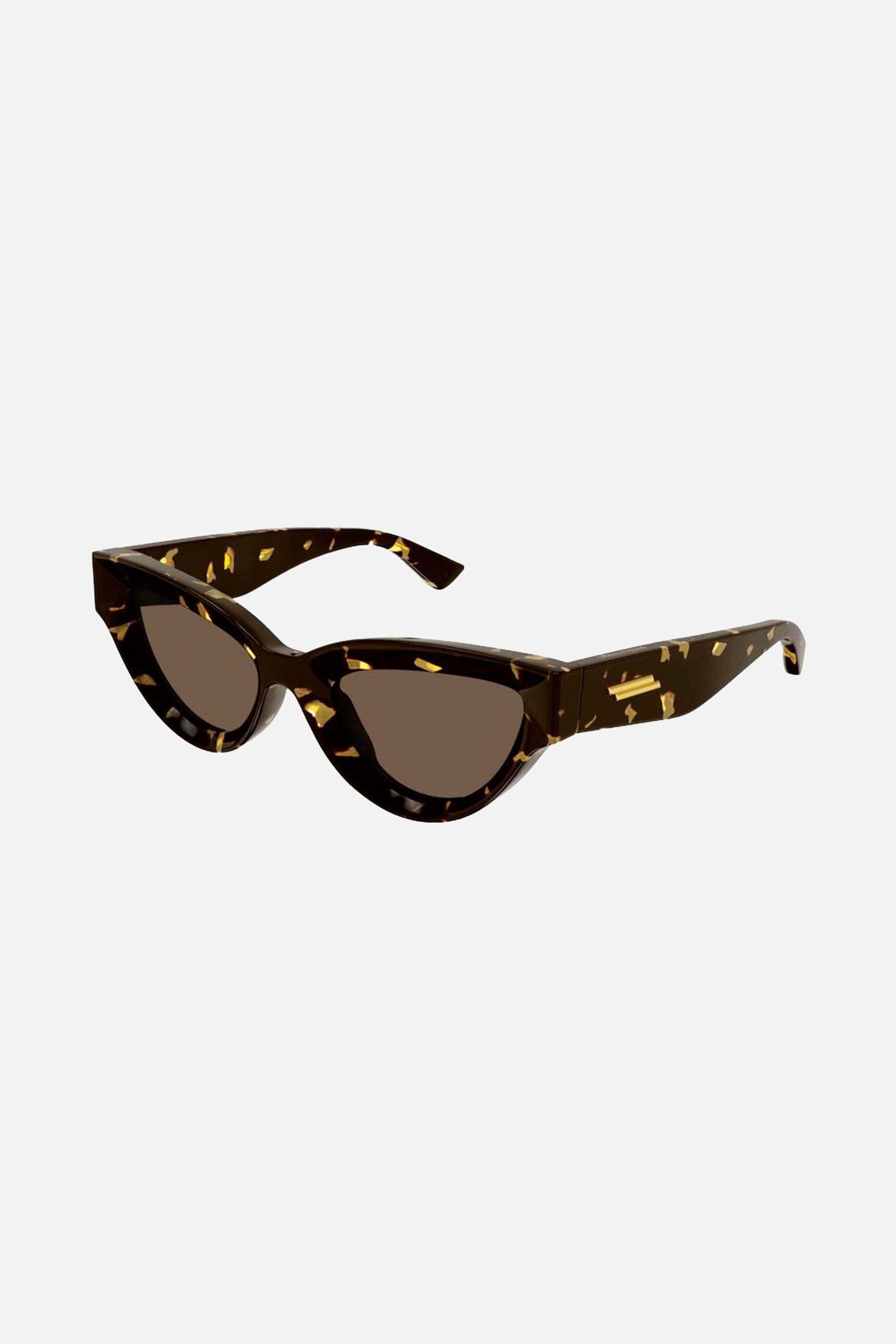 Bottega Veneta angular havana sunglasses - Eyewear Club