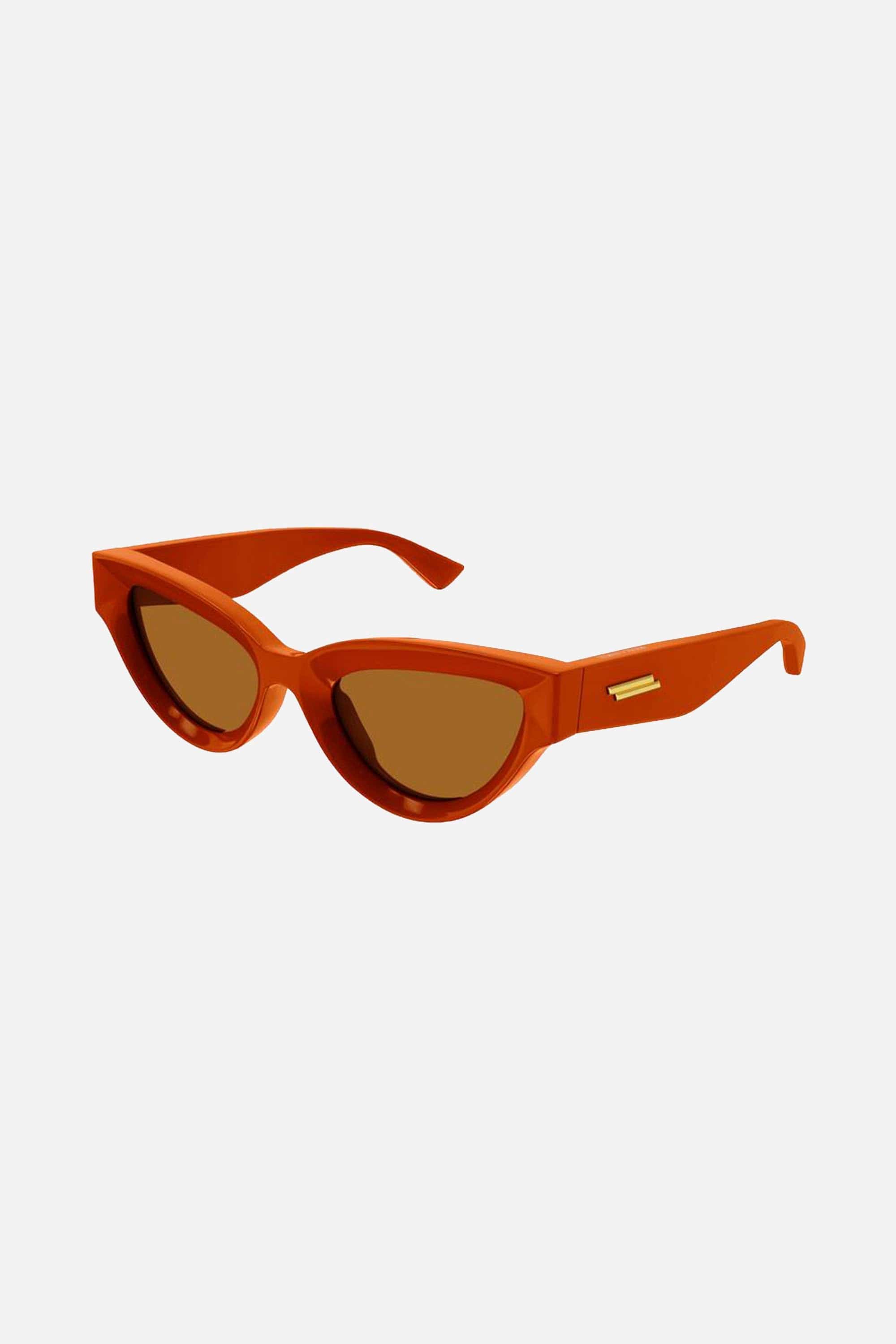 Bottega Veneta angular orange sunglasses - Eyewear Club