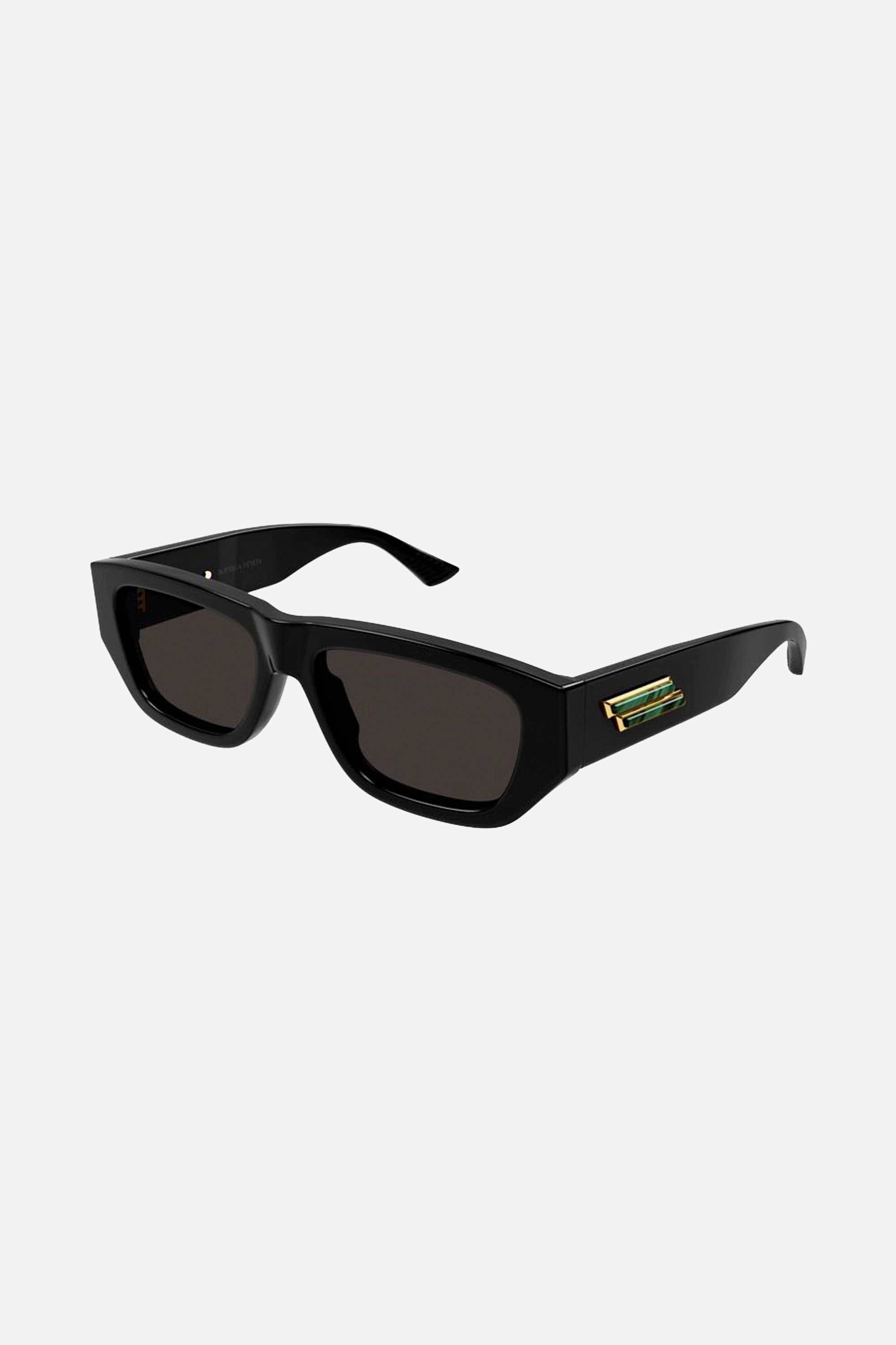 Bottega Veneta rectangular black sunglasses - Eyewear Club