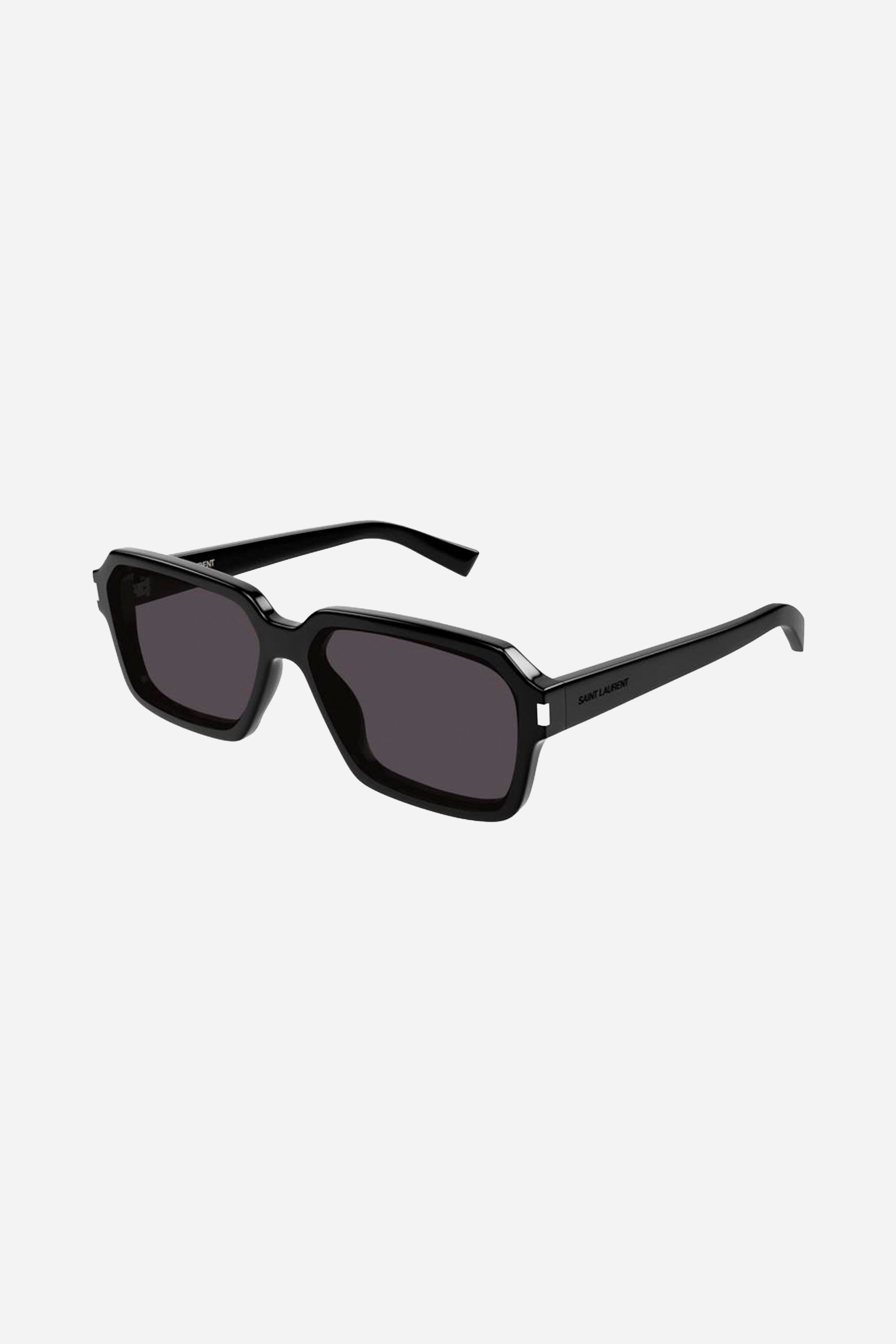 Saint Laurent SL 611/F squared black sunglasses - Eyewear Club