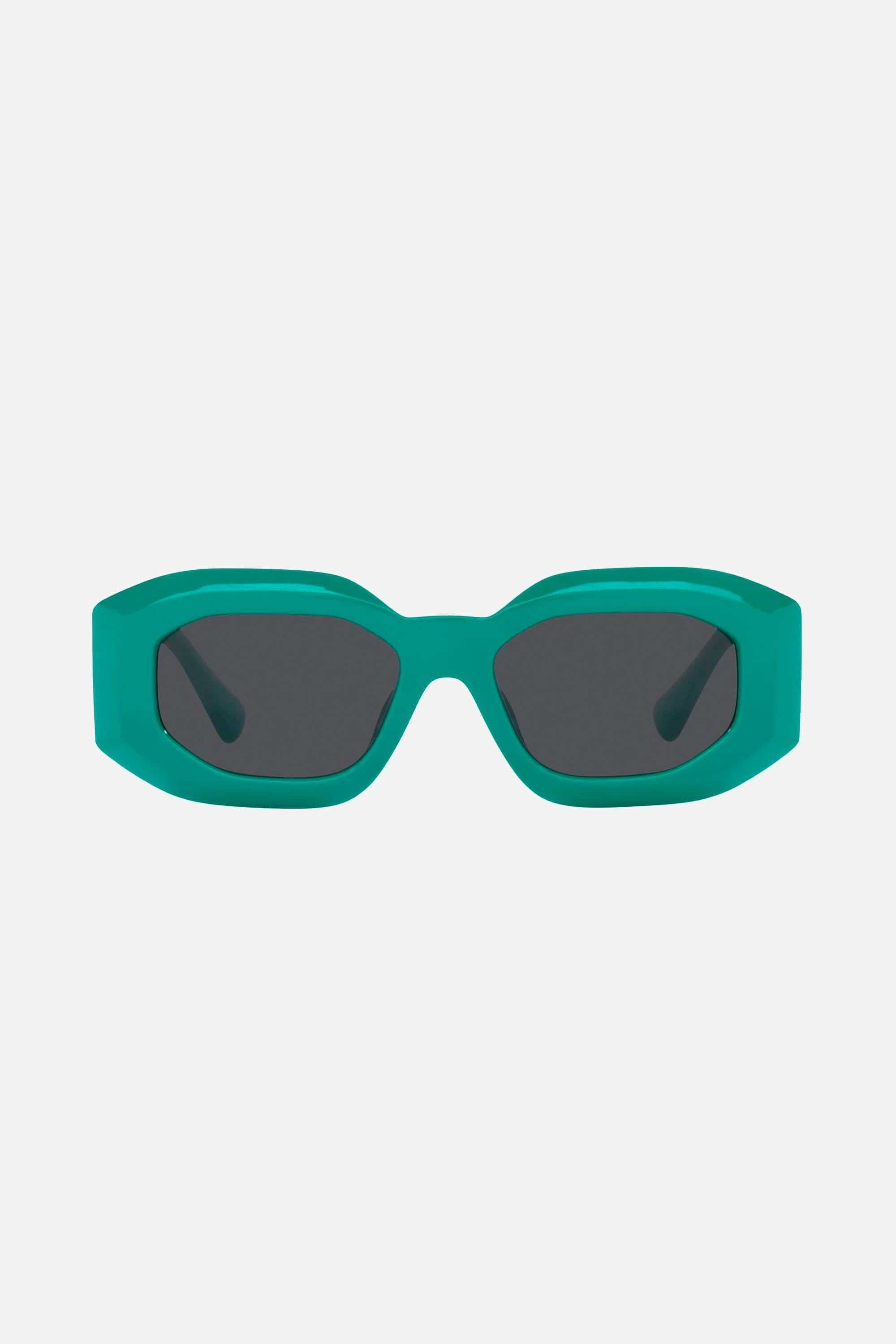 Versace biggie bold sunglasses in water green with iconic jellyfish