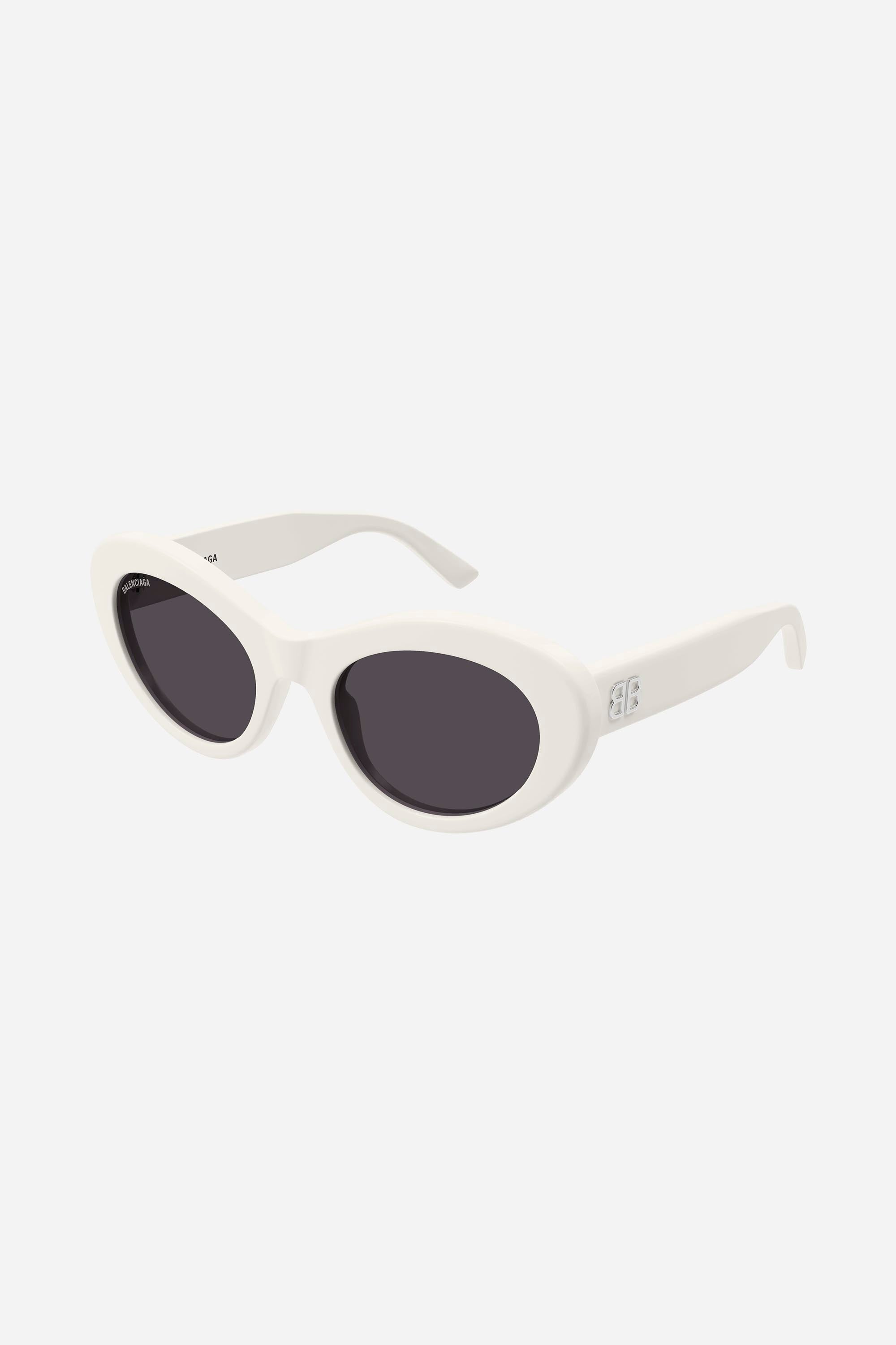 Balenciaga oval white sunglasses - Eyewear Club