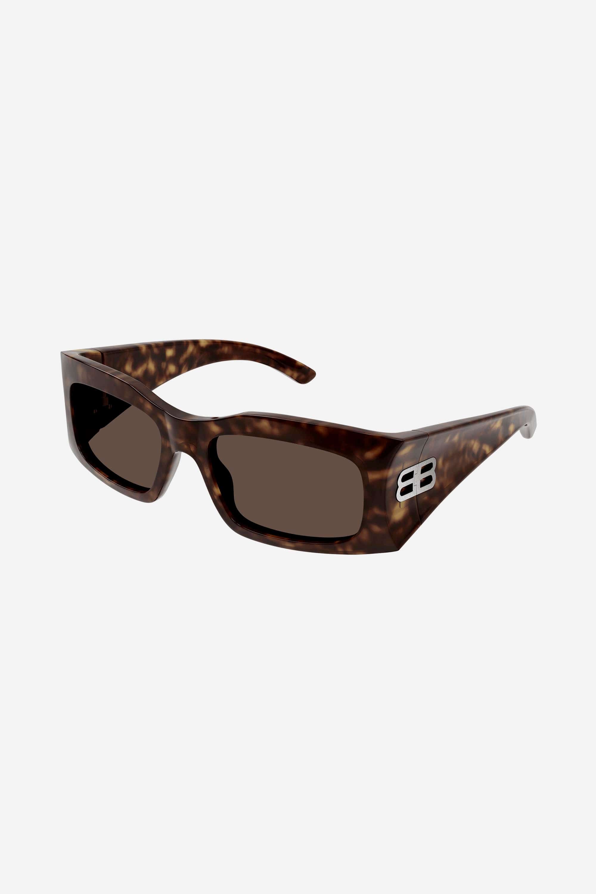 Balenciaga hourglass sunglasses in havana - Eyewear Club