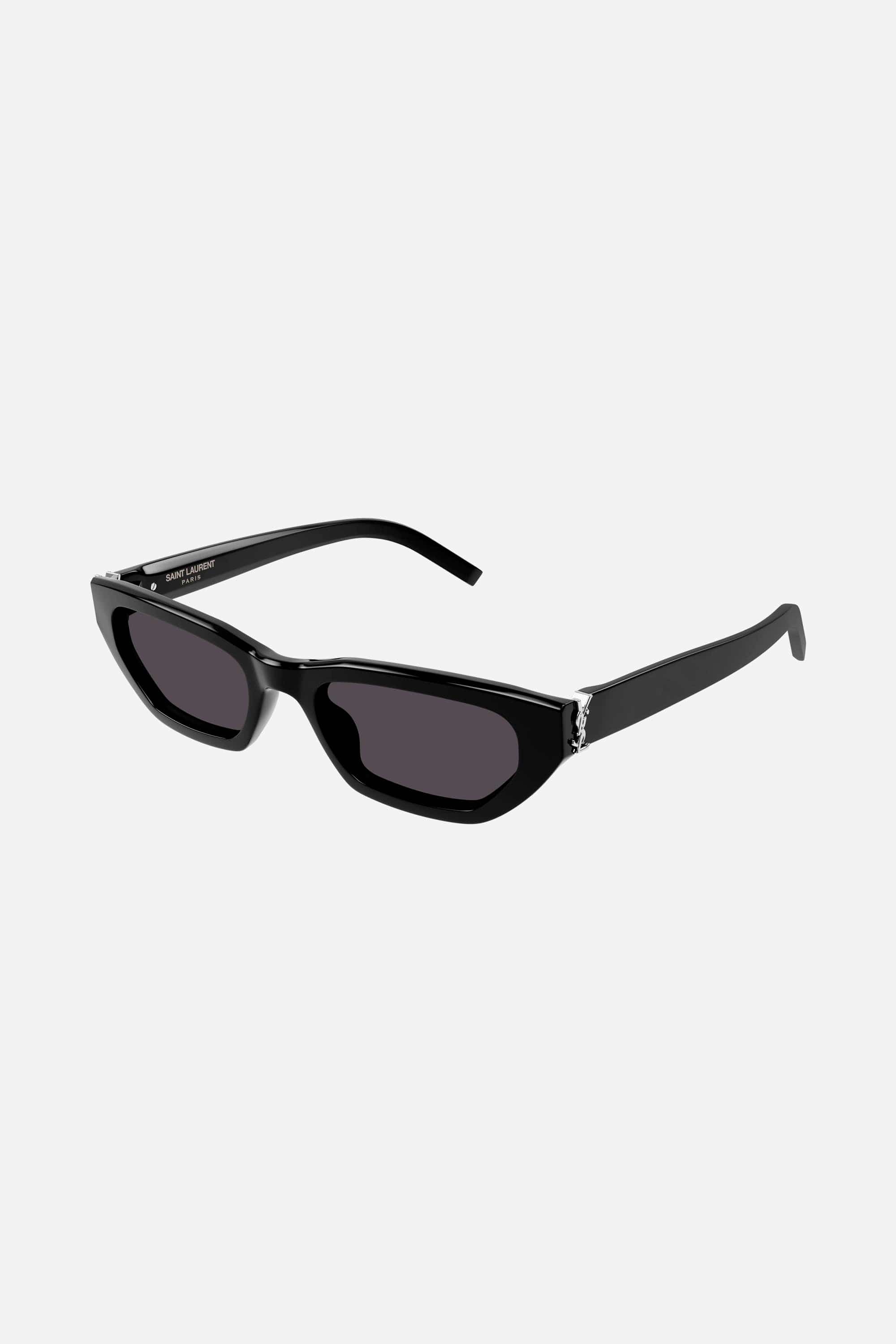Saint Laurent black micro shade featuring YSL logo - Eyewear Club