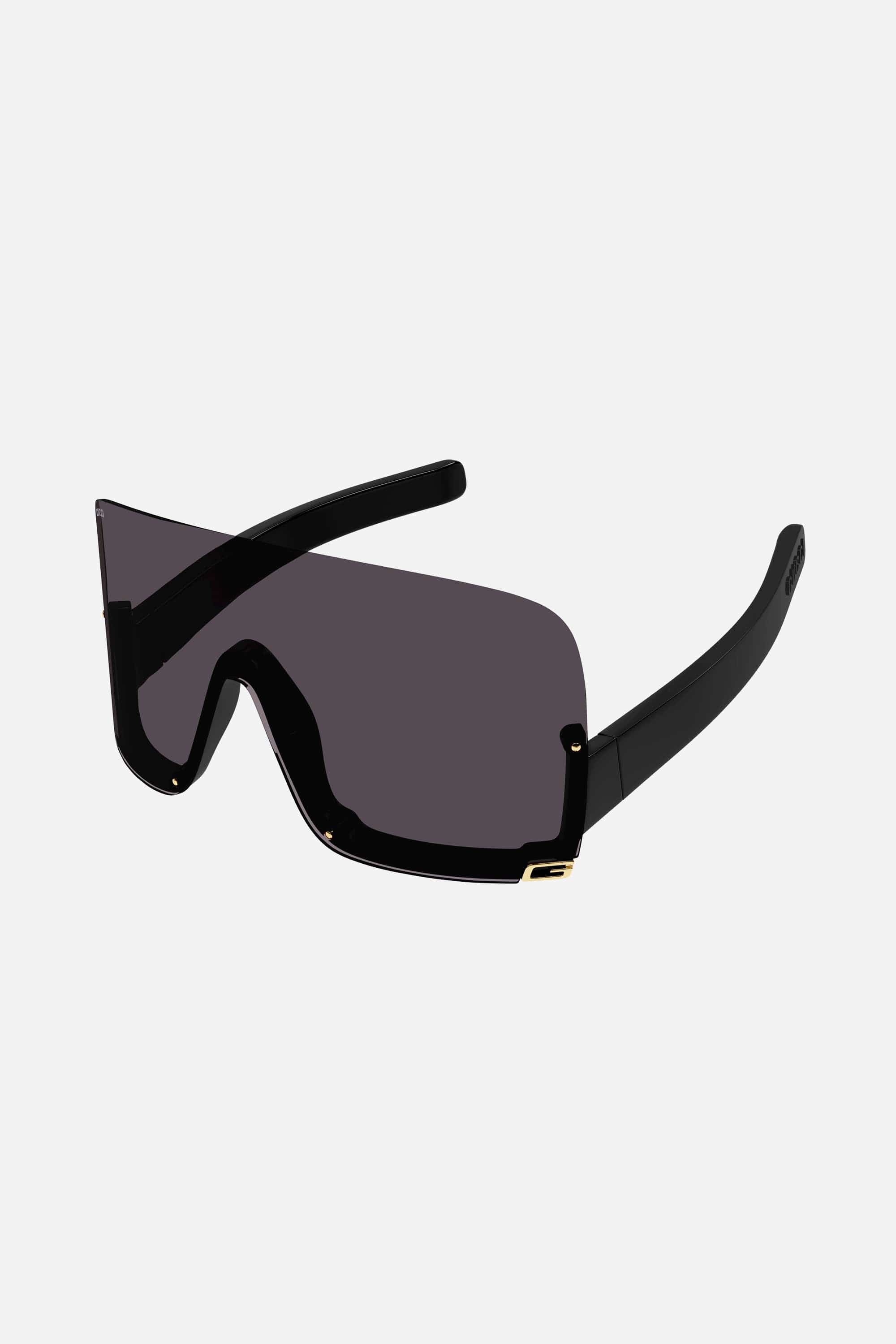 Gucci black fashion show mask sunglasses - Eyewear Club