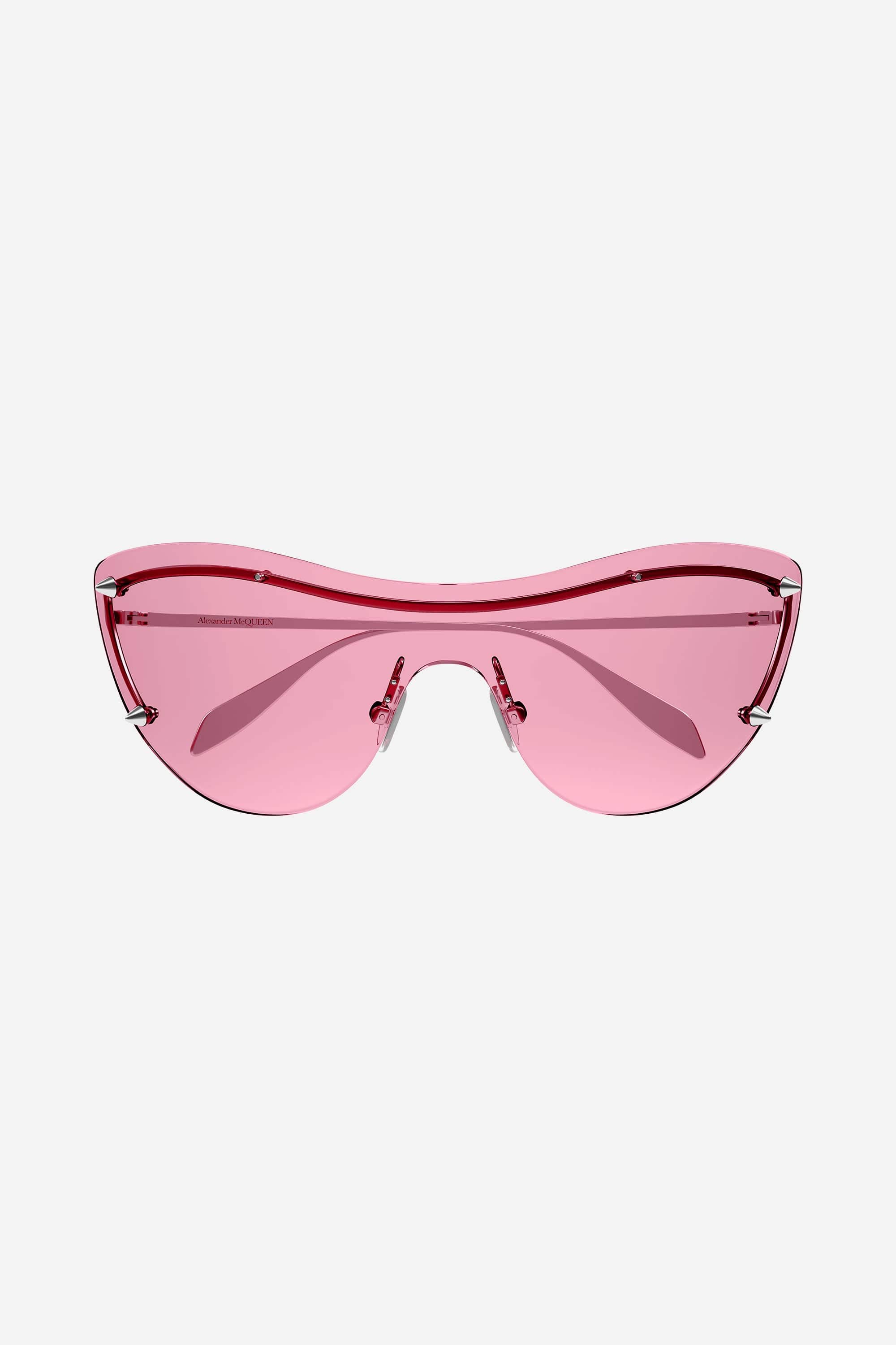 Alexander McQueen Spike Studs Cat-eye Mask Sunglasses in Pink - Eyewear Club
