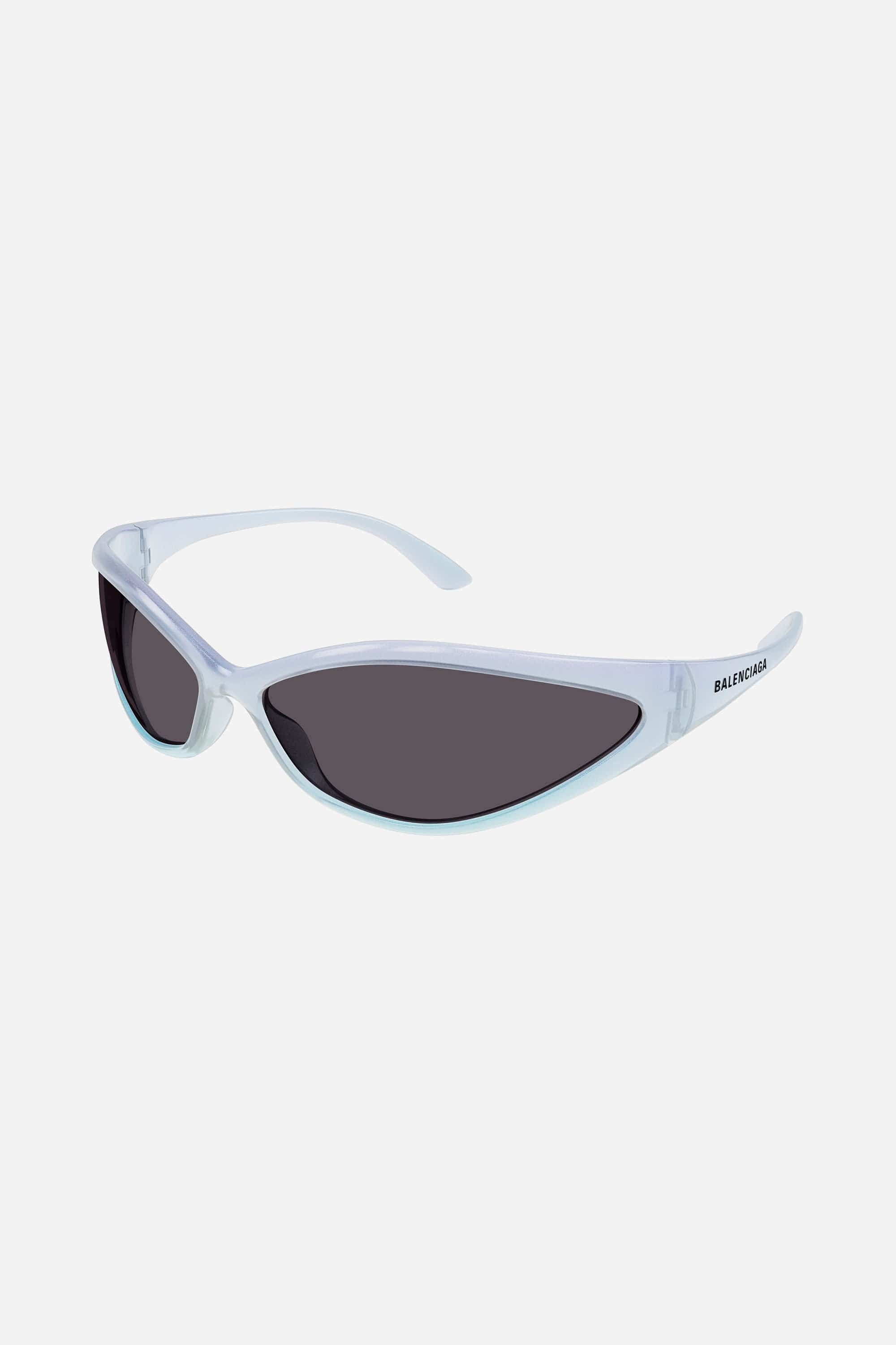 Balenciaga 90S oval sunglasses in crystal - Eyewear Club