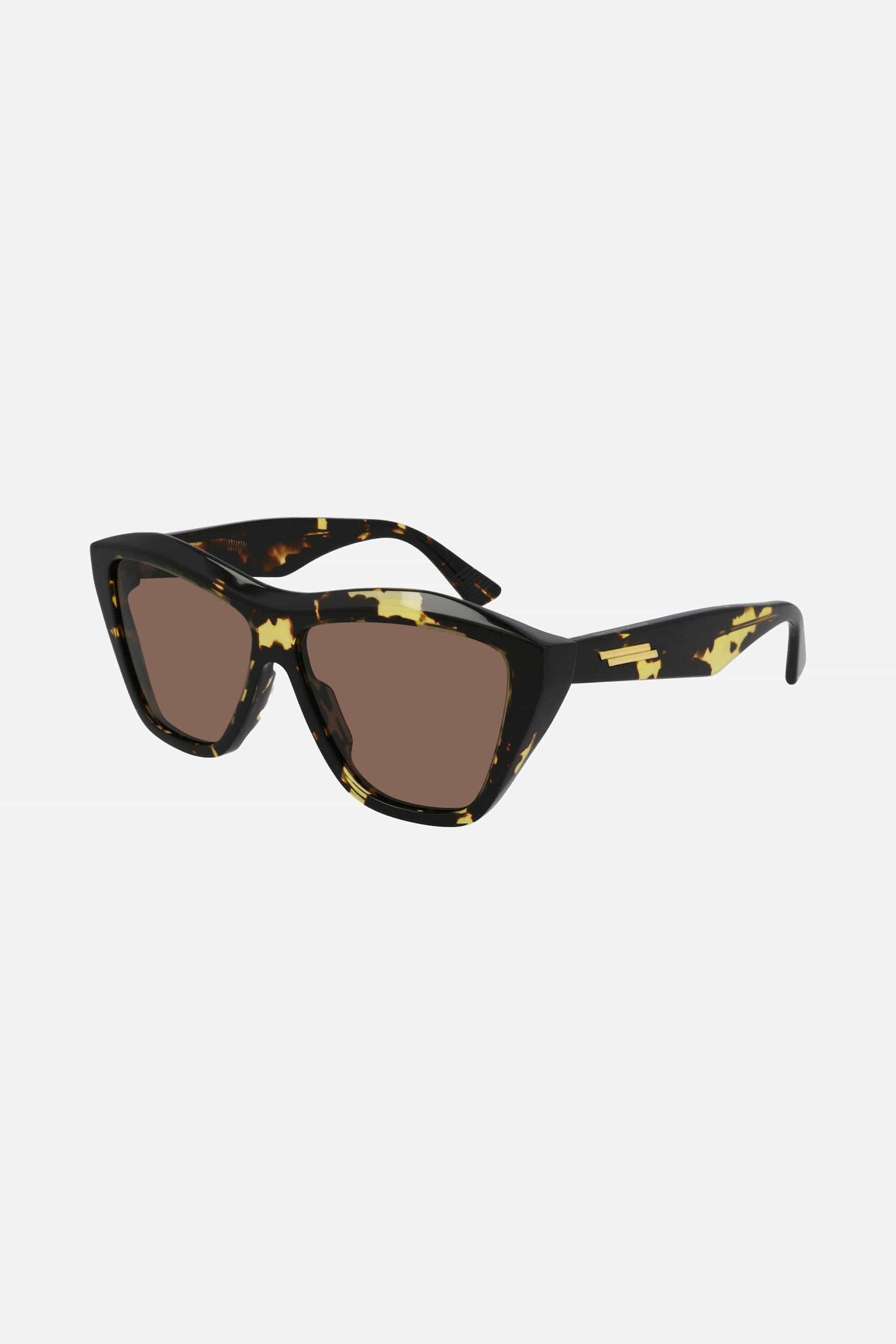 Bottega Veneta havana squared sunglasses - Eyewear Club