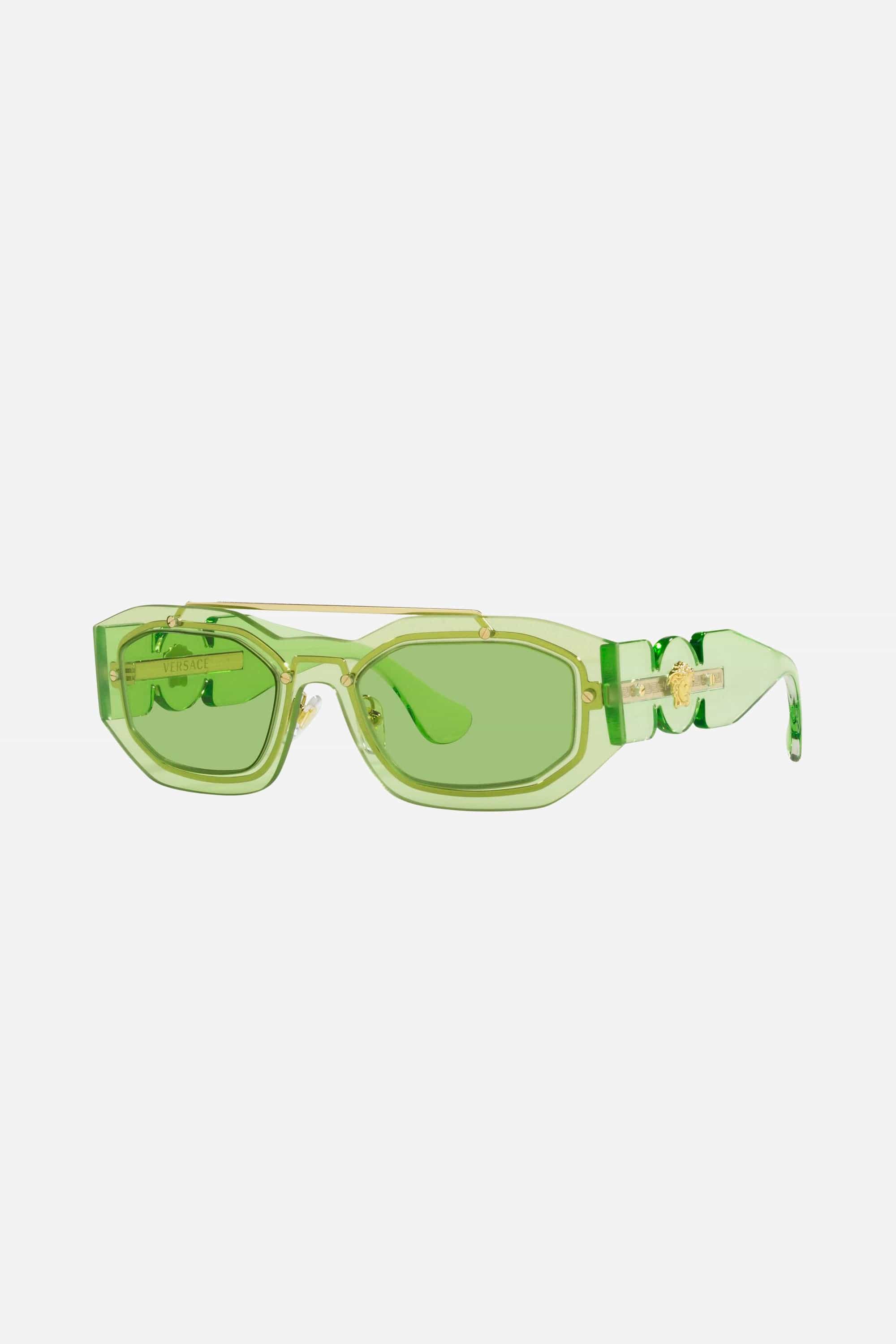 Versace sunglasses in transparent light green with iconic jellyfish - Eyewear Club