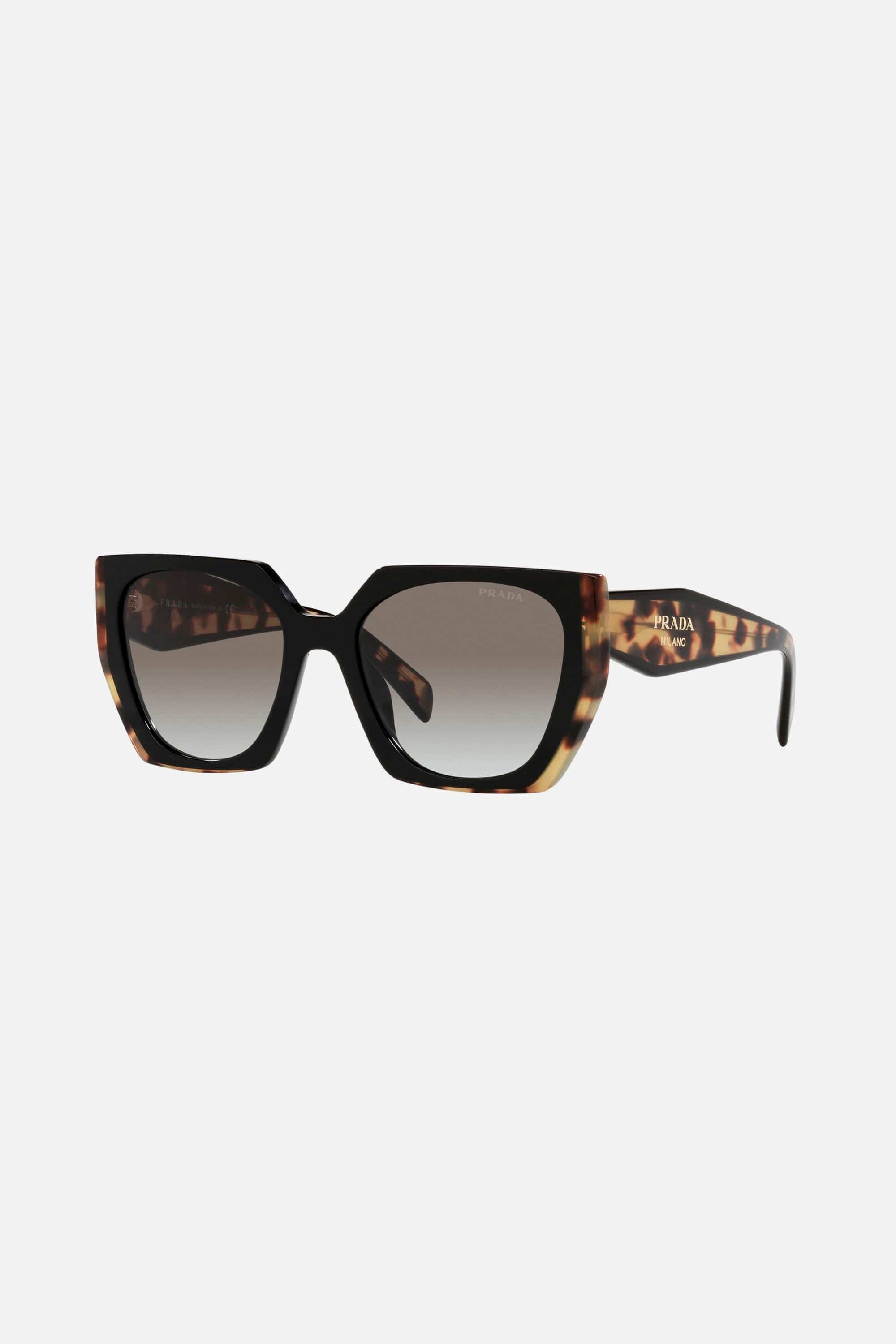 Prada oversized cat eye black and havana sunglasses - Eyewear Club
