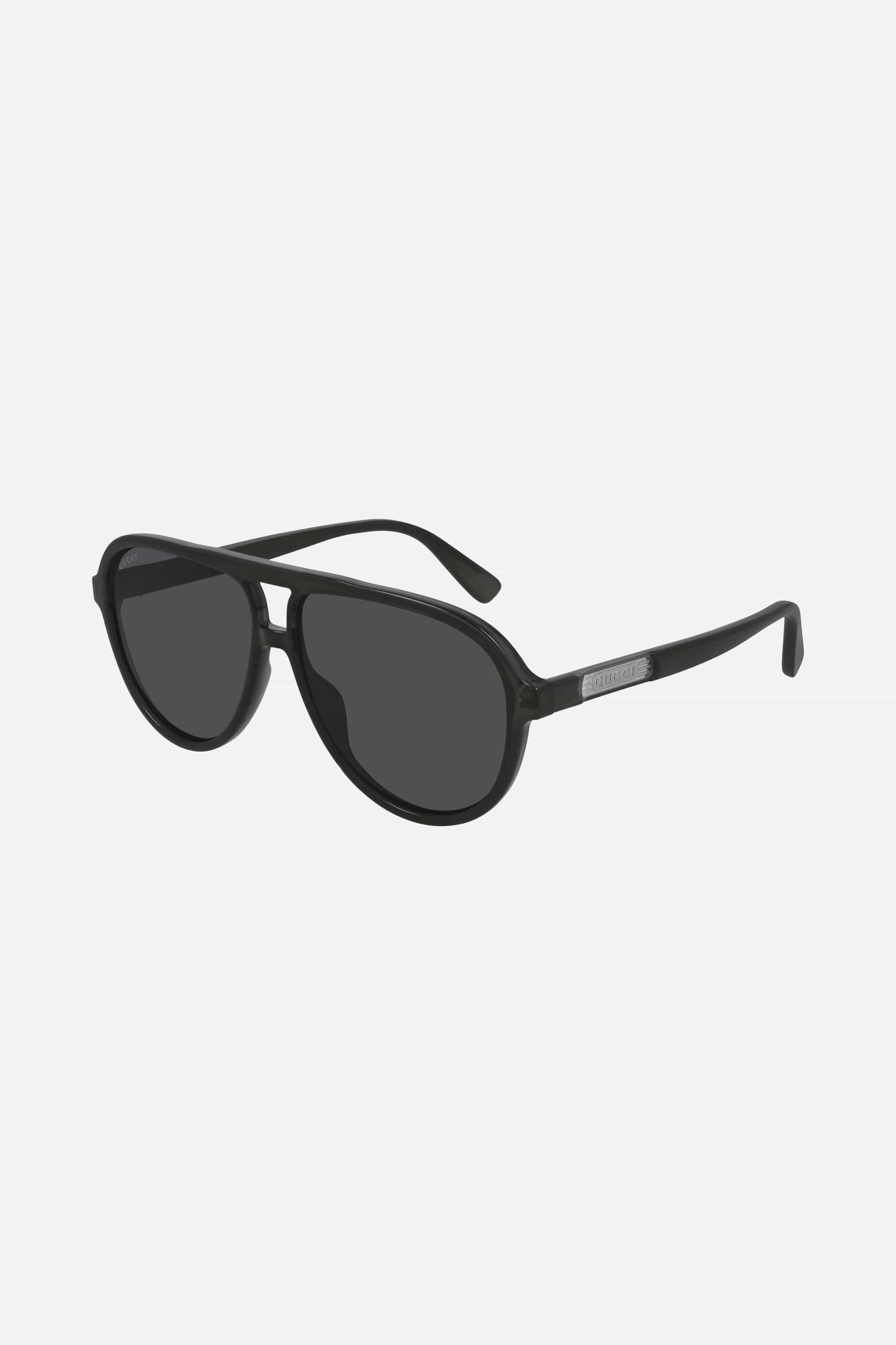 Gucci pilot grey acetate sunglasses - Eyewear Club