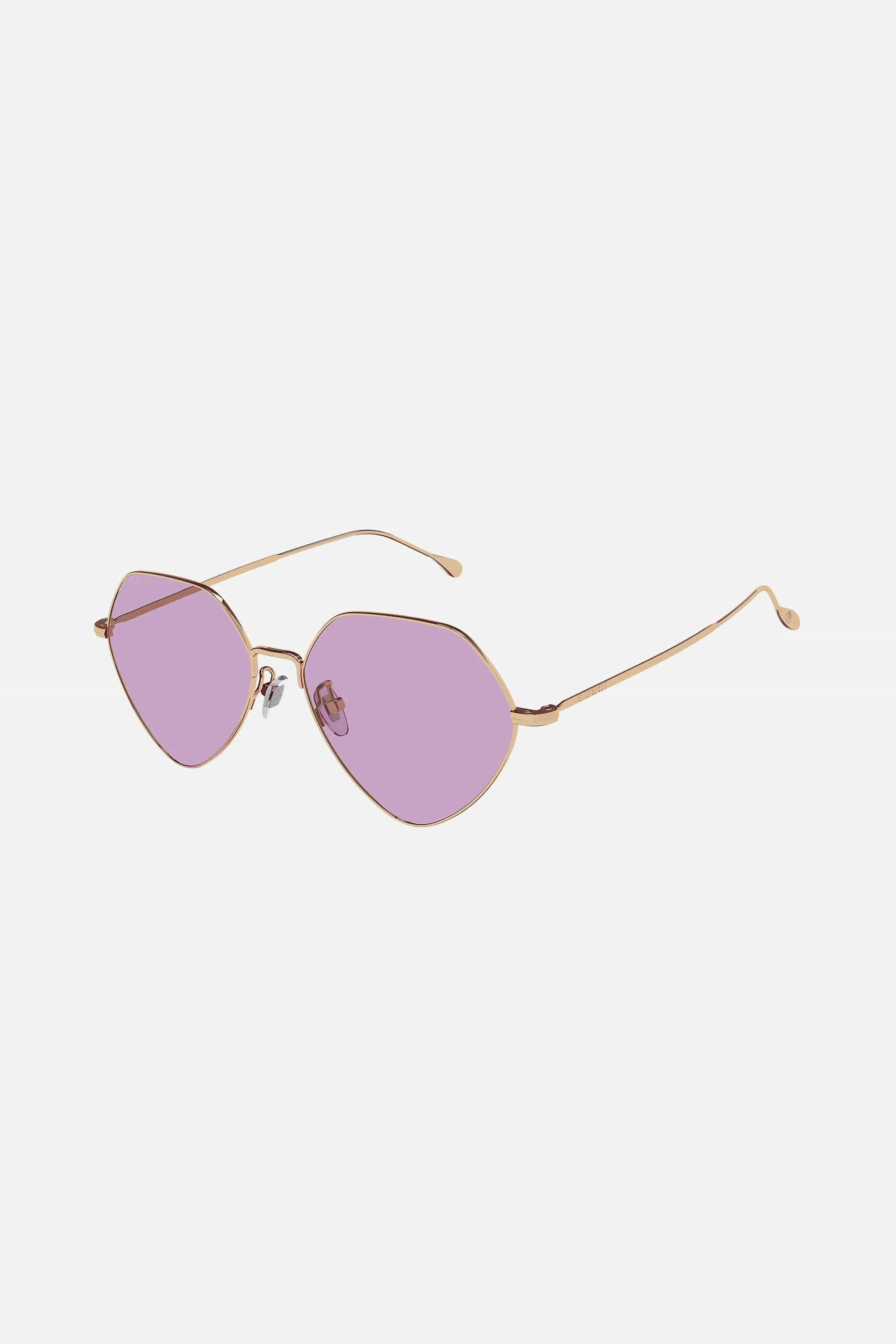 Gucci rose gold and purple lenses sunglasses - Eyewear Club