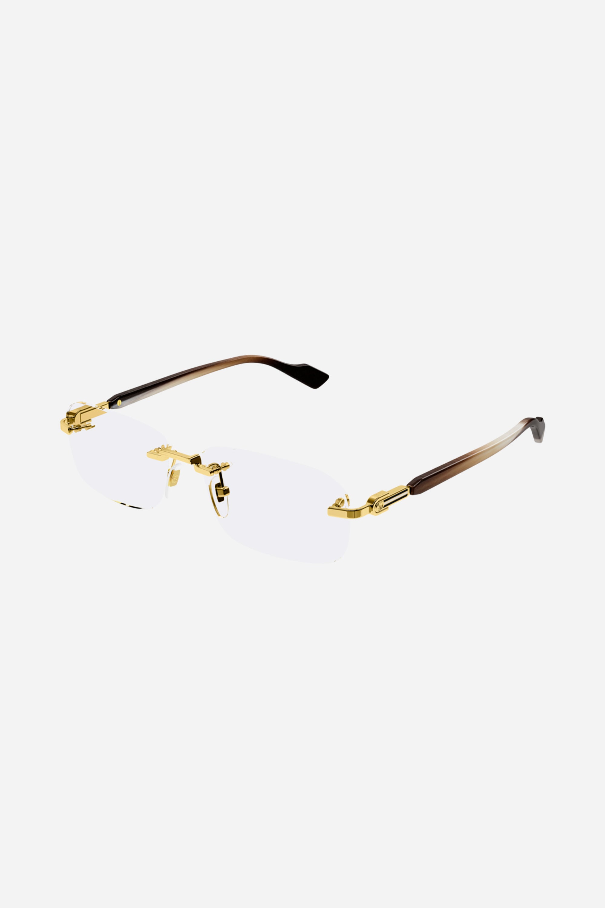 Gucci GG1221O micro rimless metal gold optical sunglasses - Eyewear Club