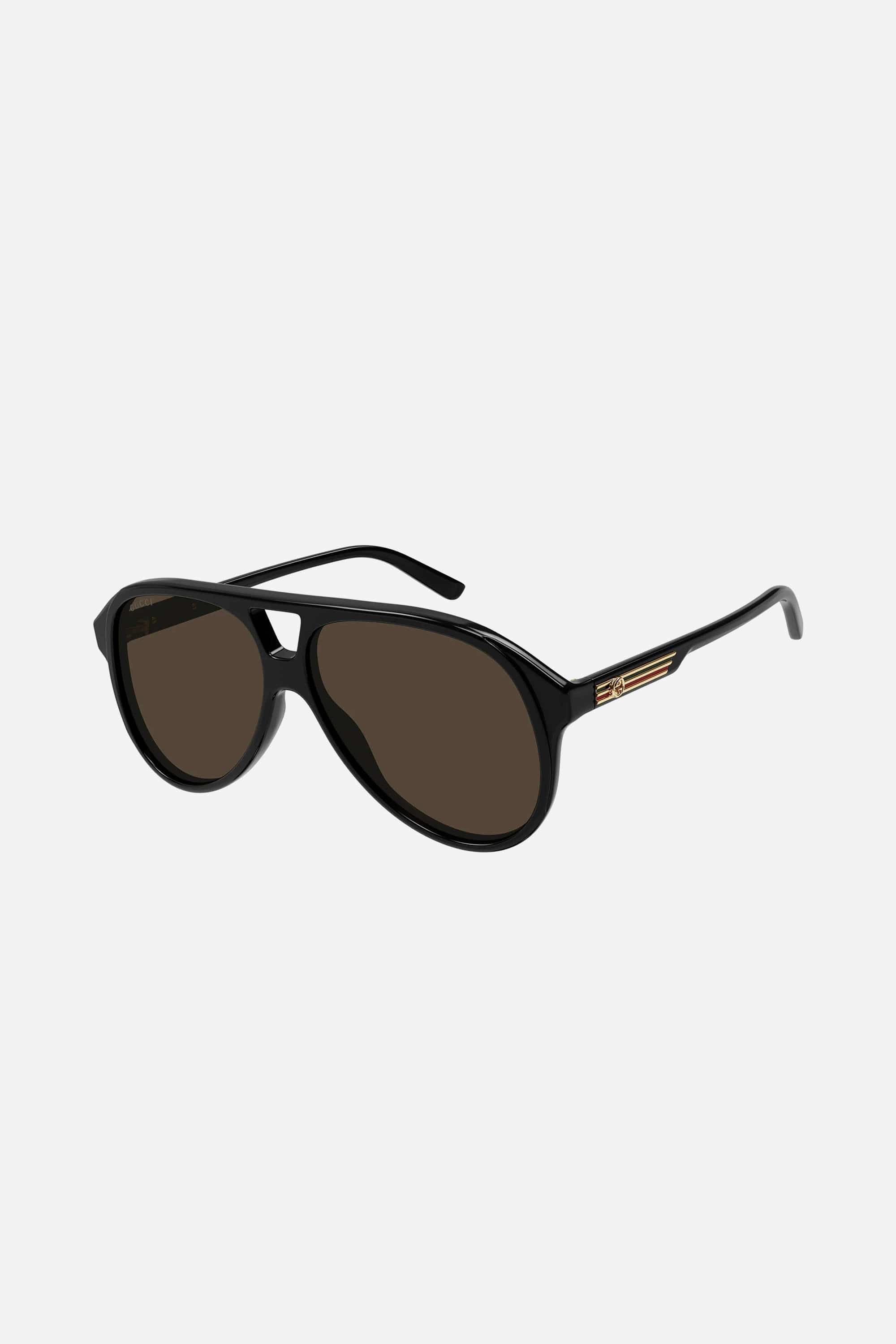 Gucci acetate pilot shade with GG logo - Eyewear Club