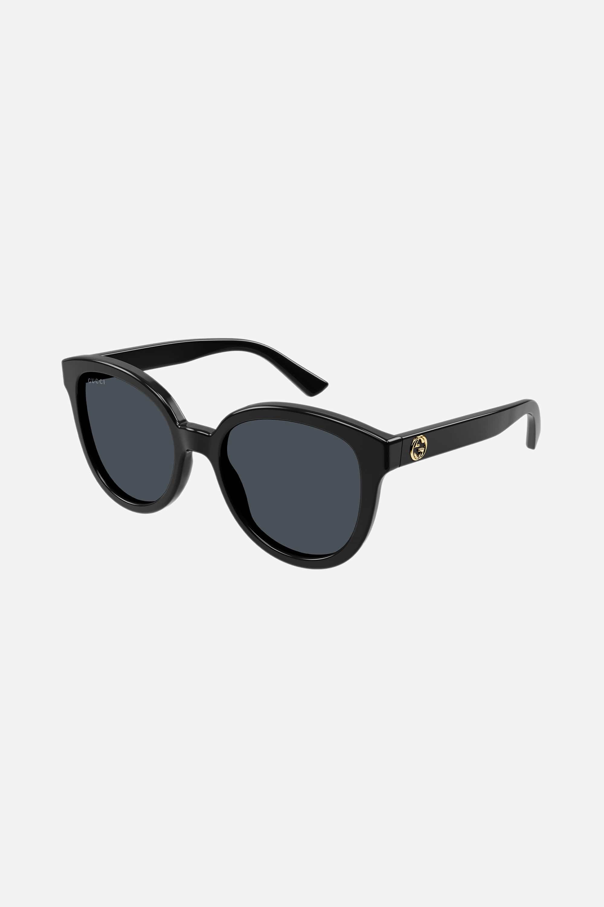 Gucci oversize cat eye round black sunglasses - Eyewear Club