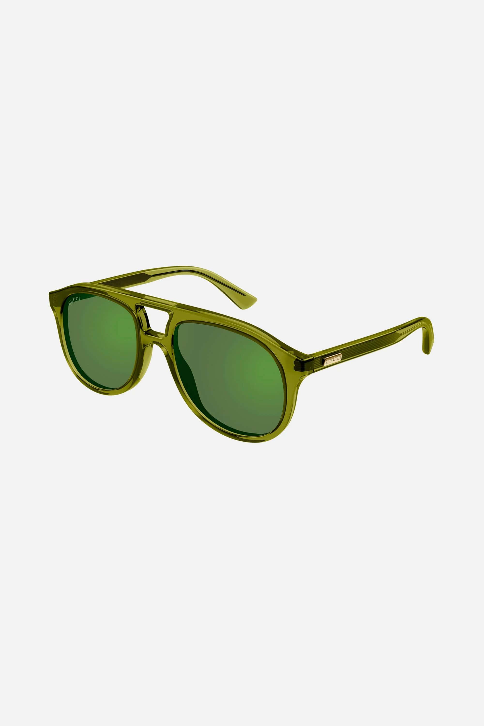 Gucci GG1320s pilot green sunglasses - Eyewear Club