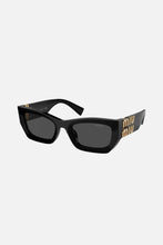 Load image into Gallery viewer, Miu Miu small cat-eye black sunglasses
