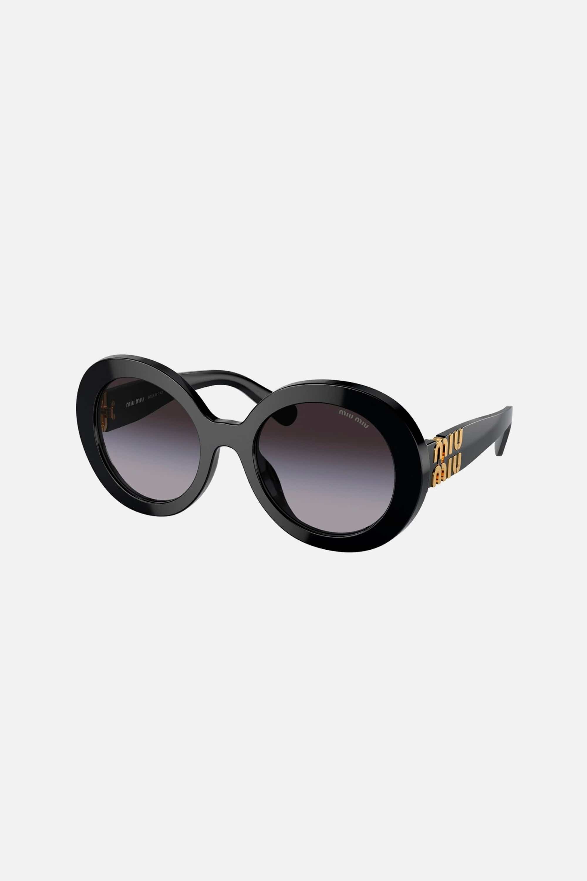 Miu Miu round black sunglasses - Eyewear Club