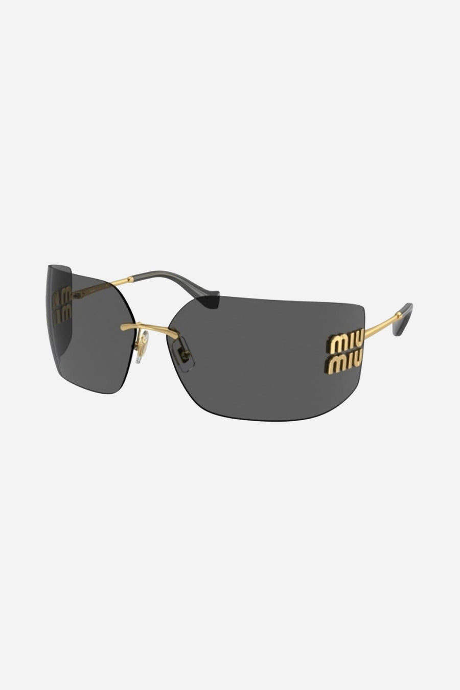 Miu Miu squared metal sunglasses with gold details