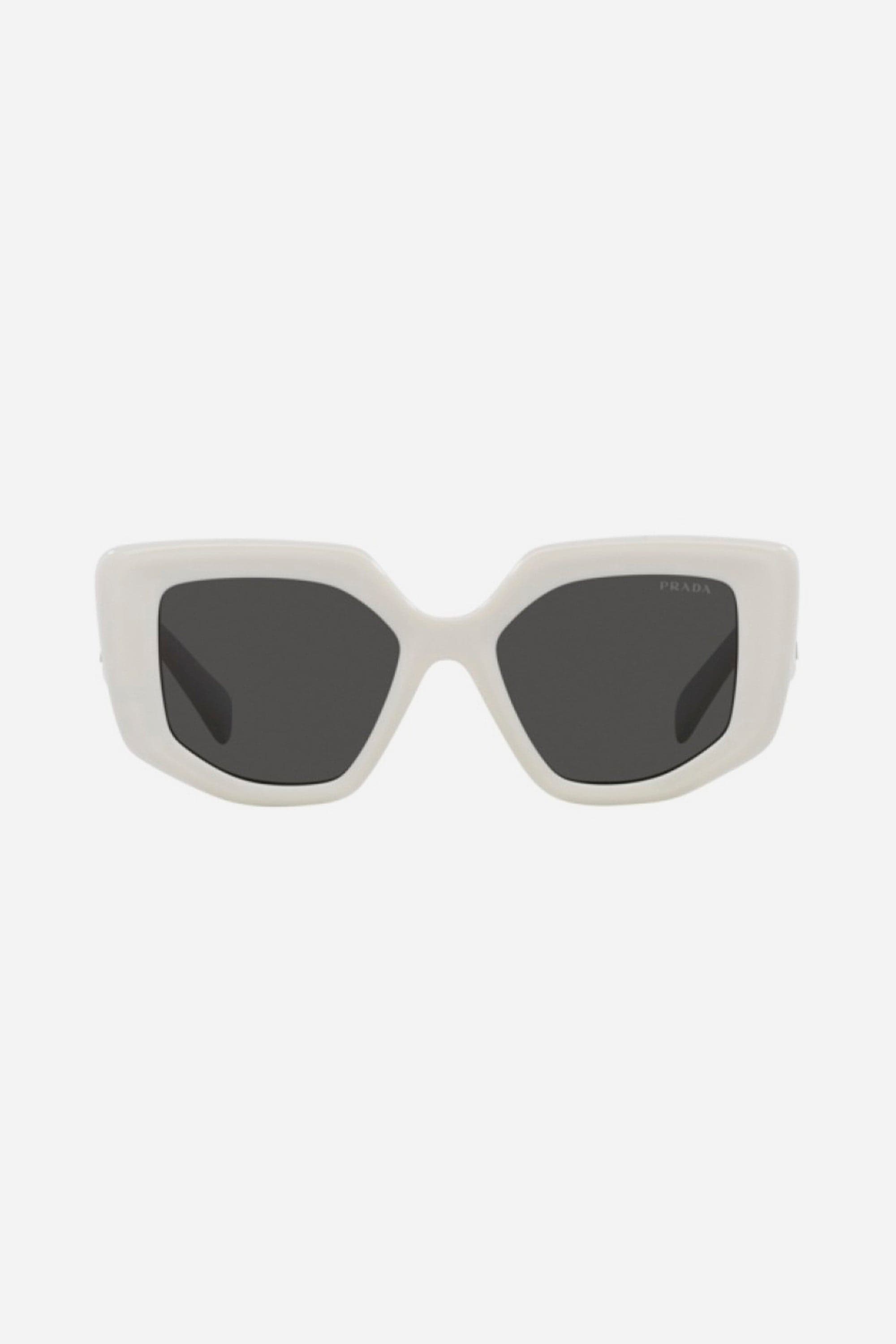 Prada PR14ZS white butterfly shape sunglasses - Eyewear Club