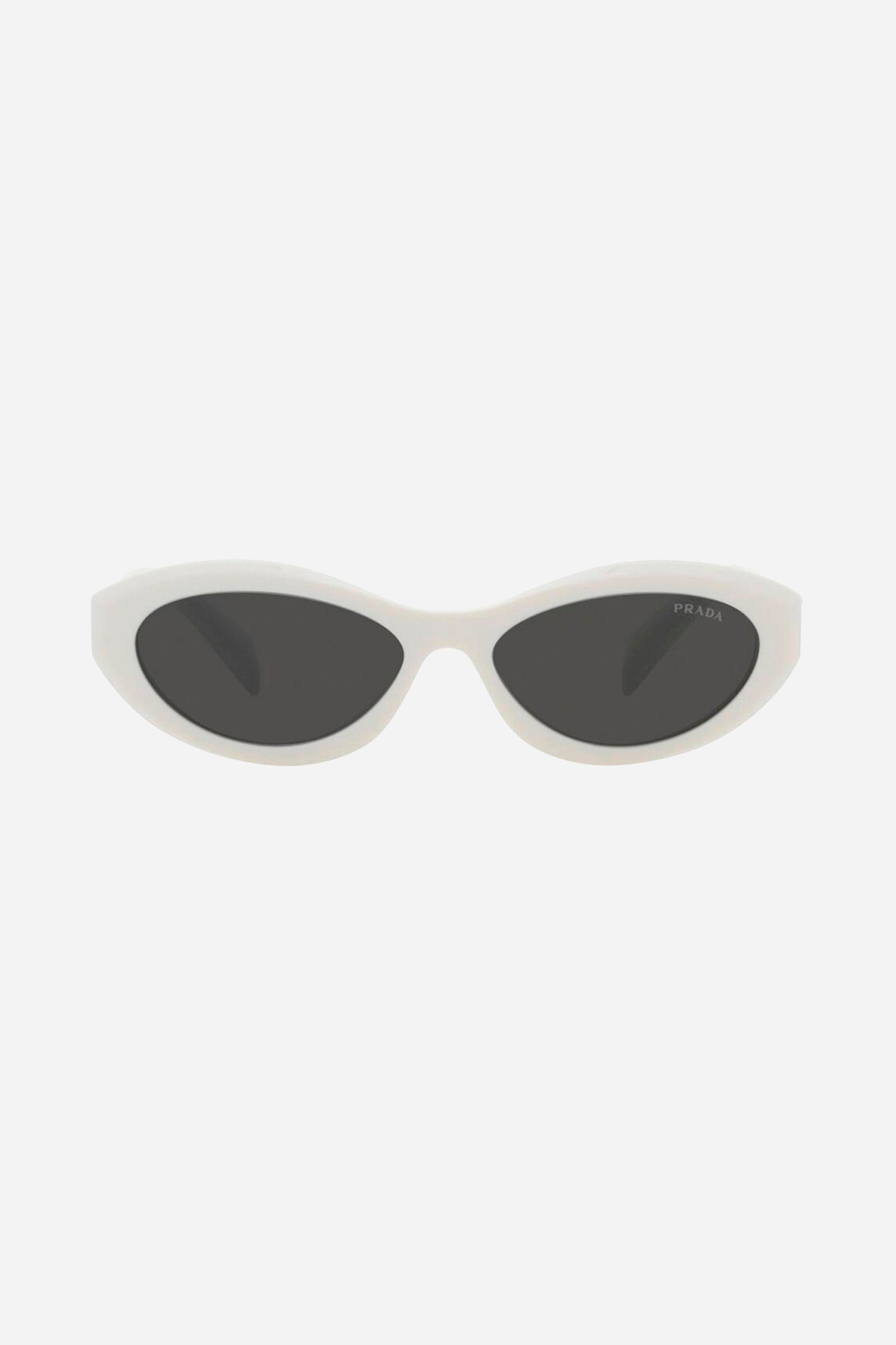 Prada PR26ZS white oval sunglasses - Eyewear Club
