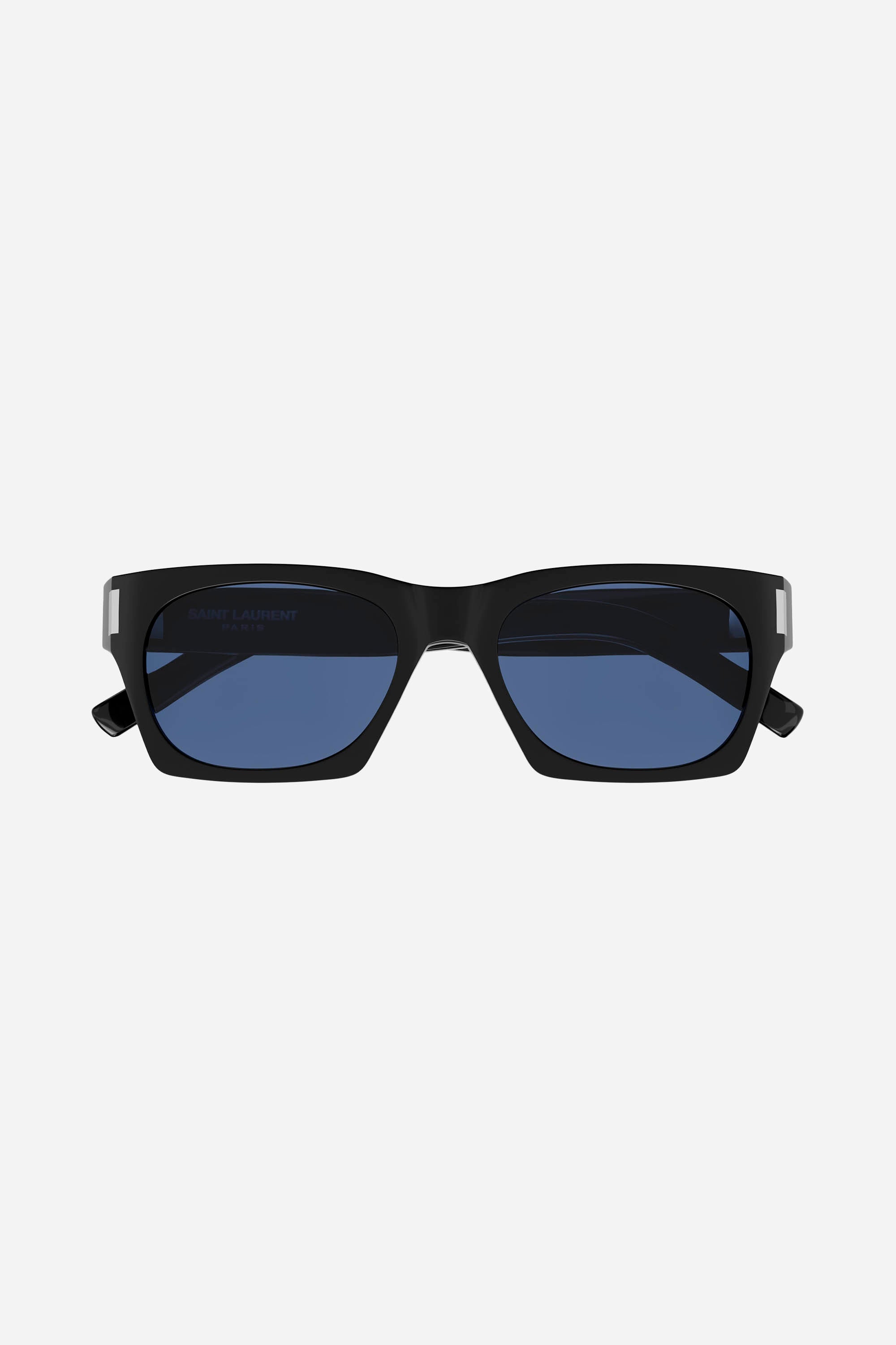 Saint Laurent rectangular sharp black and blue sunglasses - Eyewear Club
