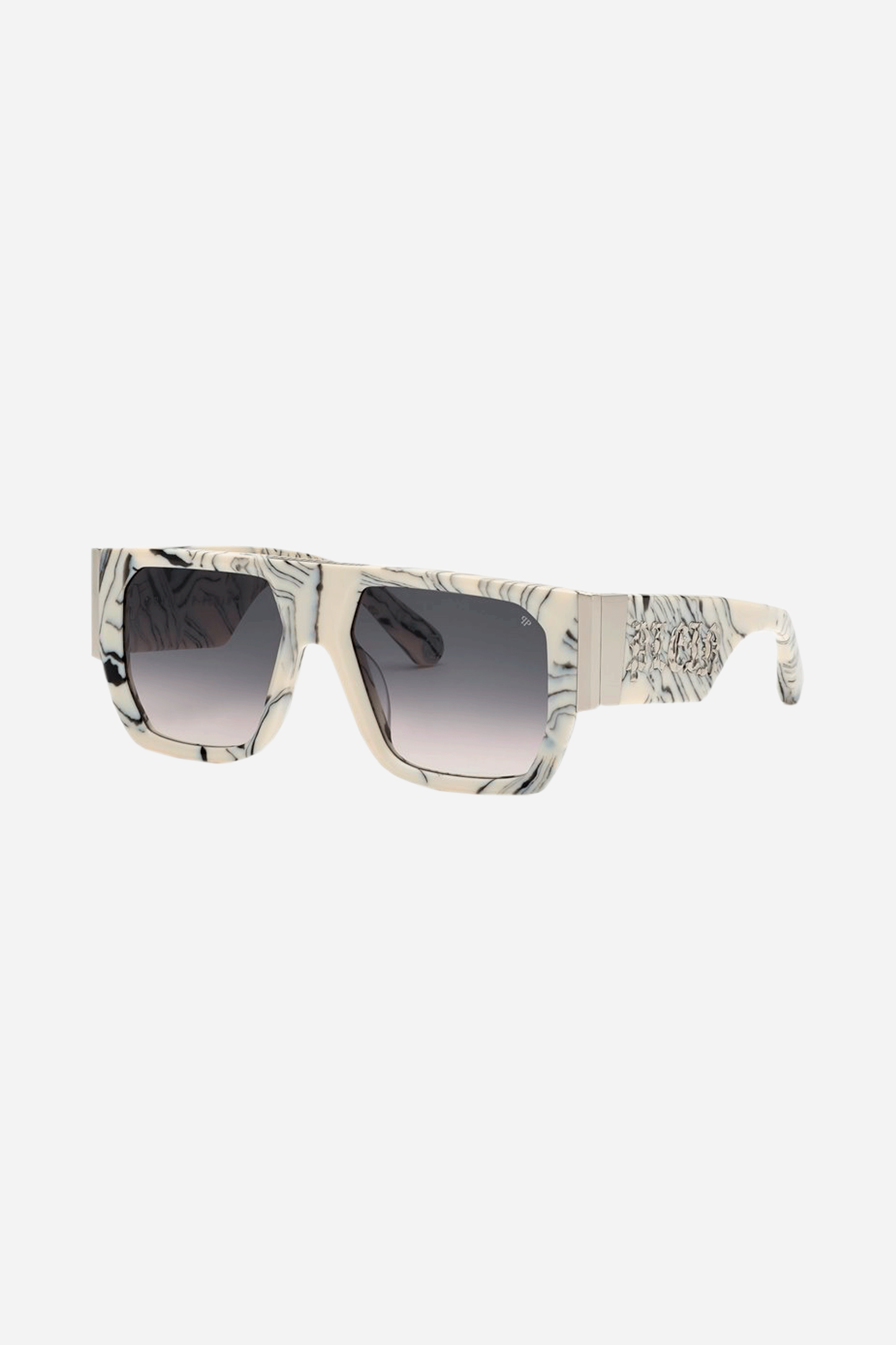 Philipp Plein flat top white sunglasses - Eyewear Club
