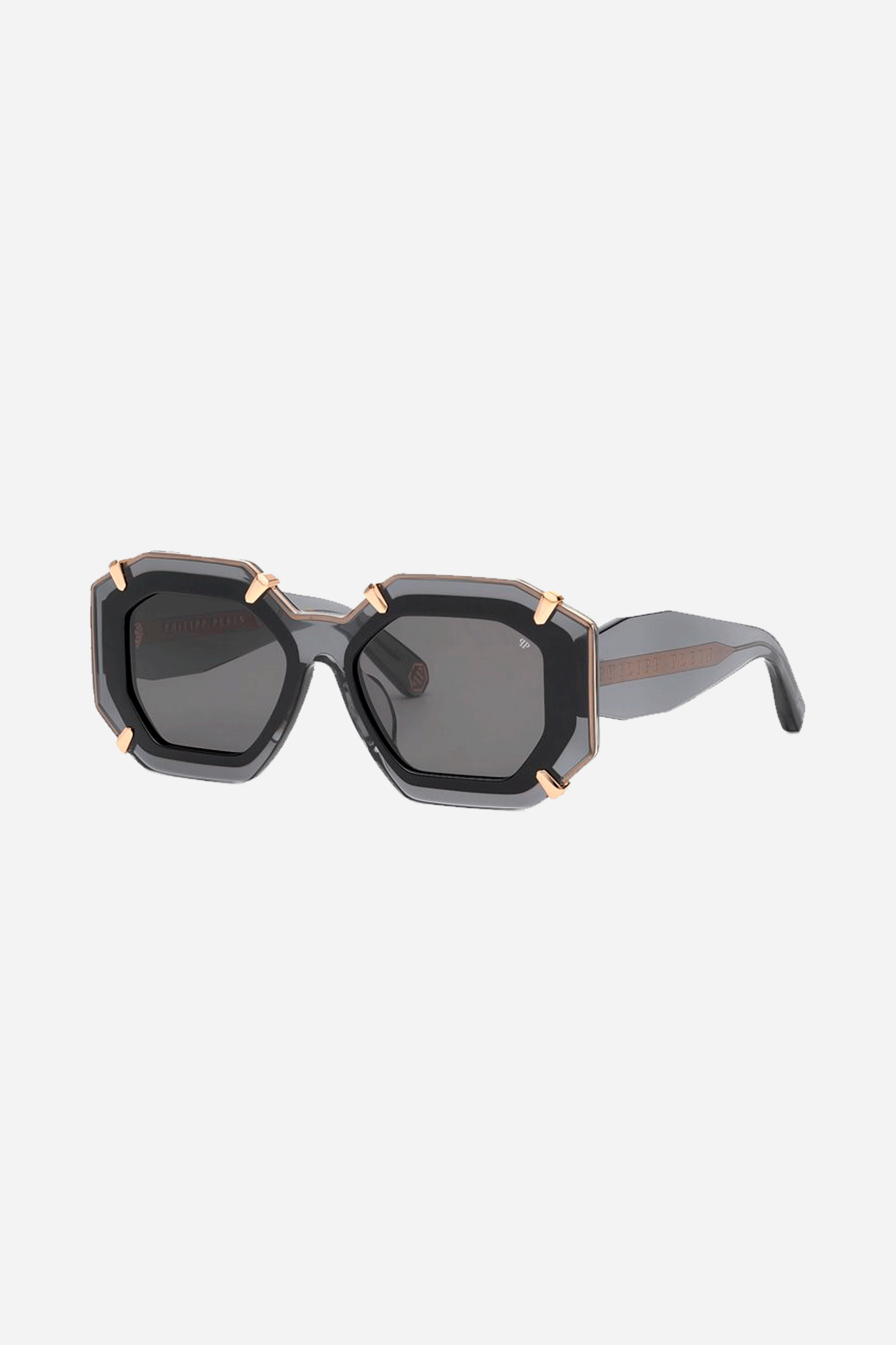 Philipp Plein oval grey sunglasses - Eyewear Club