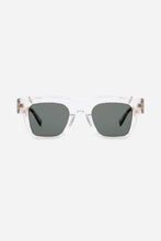 Load image into Gallery viewer, Gigi Studios squared crystal and green sunglasses
