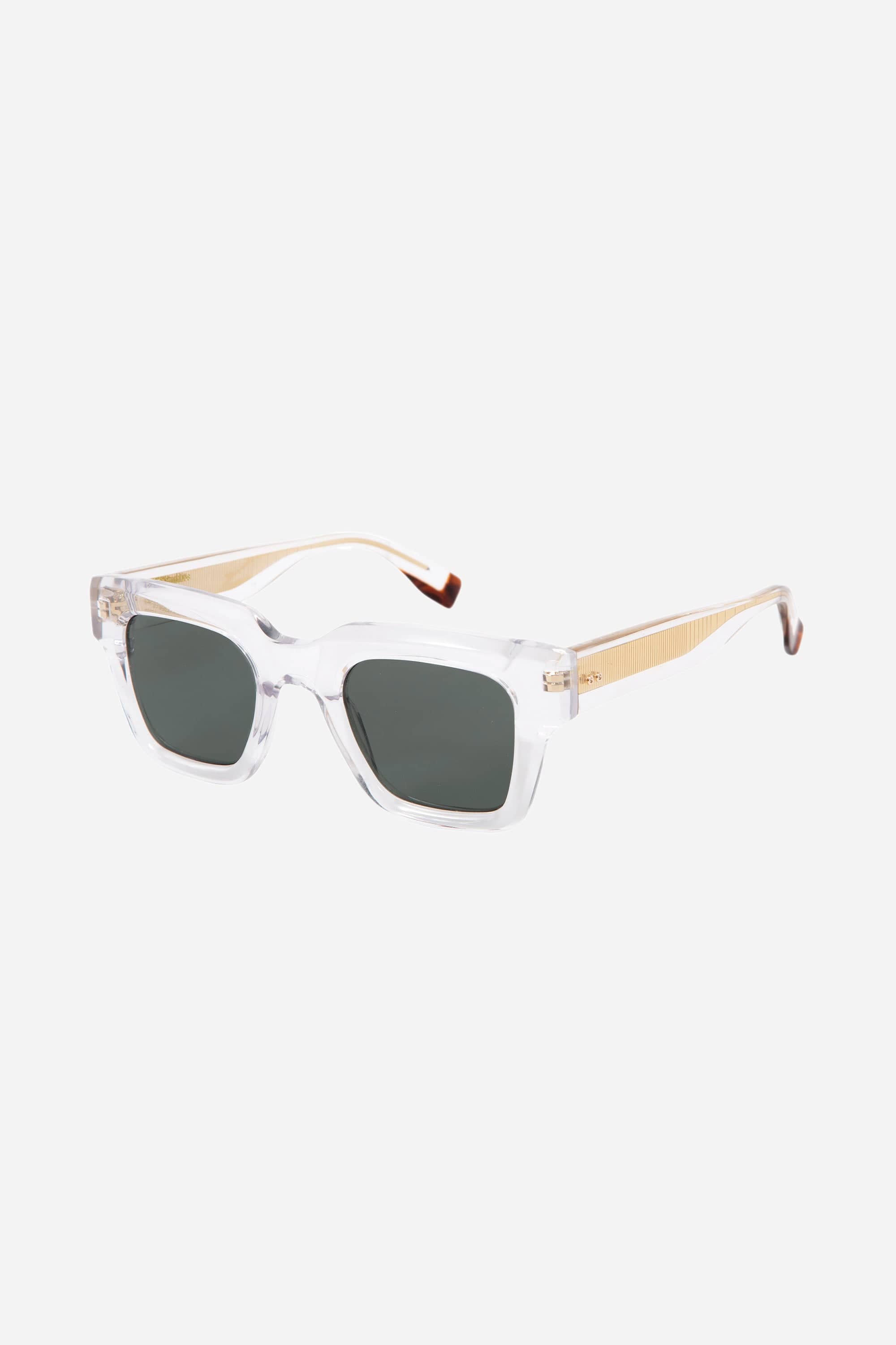 Gigi Studios squared crystal and green sunglasses - Eyewear Club