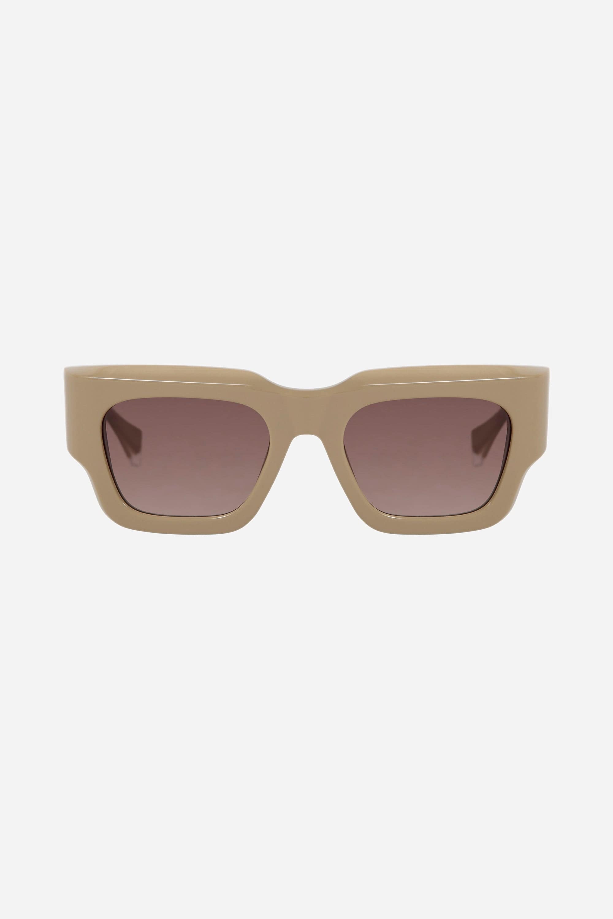 Gigi Studios nude squared bold sunglasses - Eyewear Club