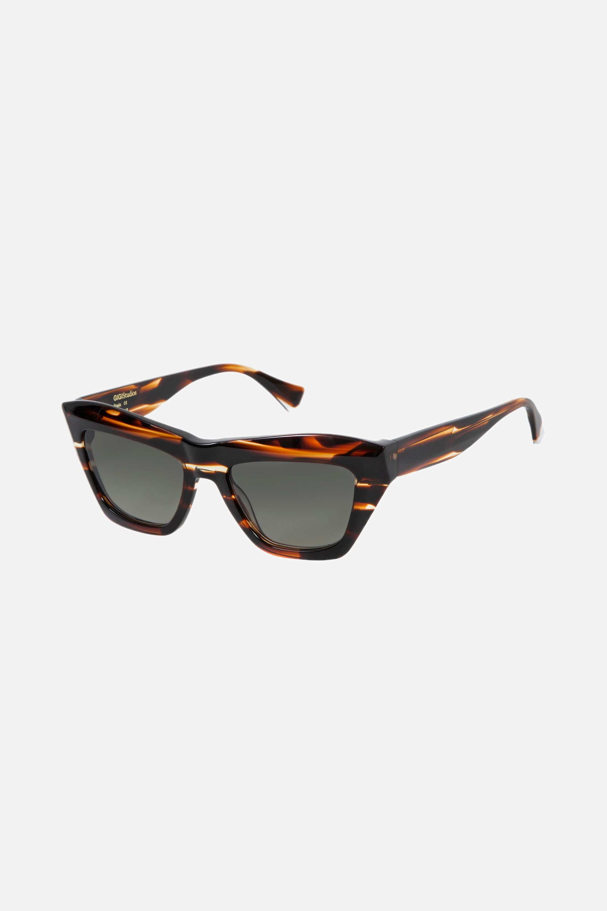 Gigi Studios cat-eye brown bold sunglasses - Eyewear Club