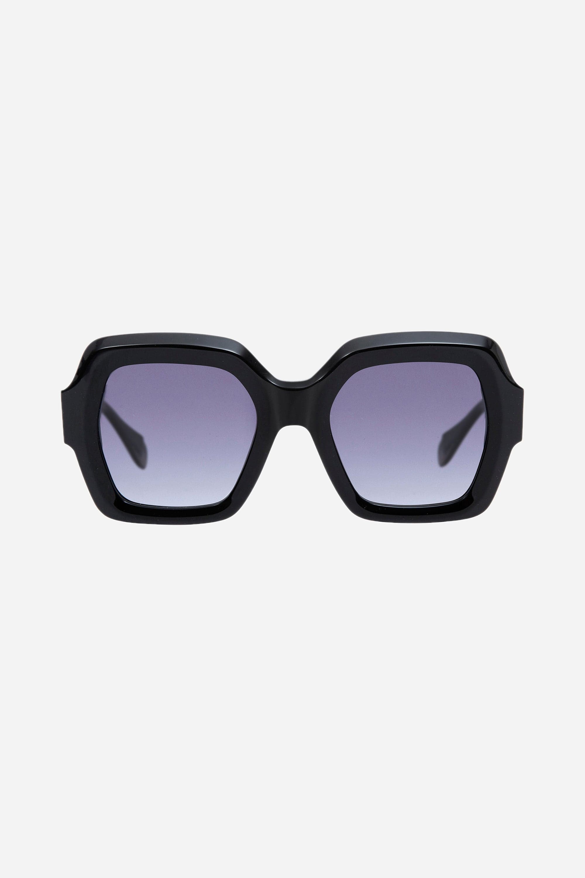 Gigi Studios hexagonal black sunglasses - Eyewear Club
