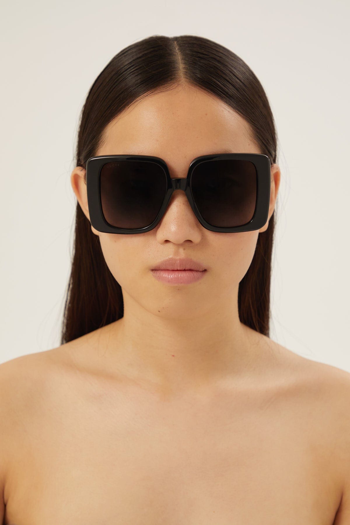 Gucci oversize square black sunglasses - Eyewear Club